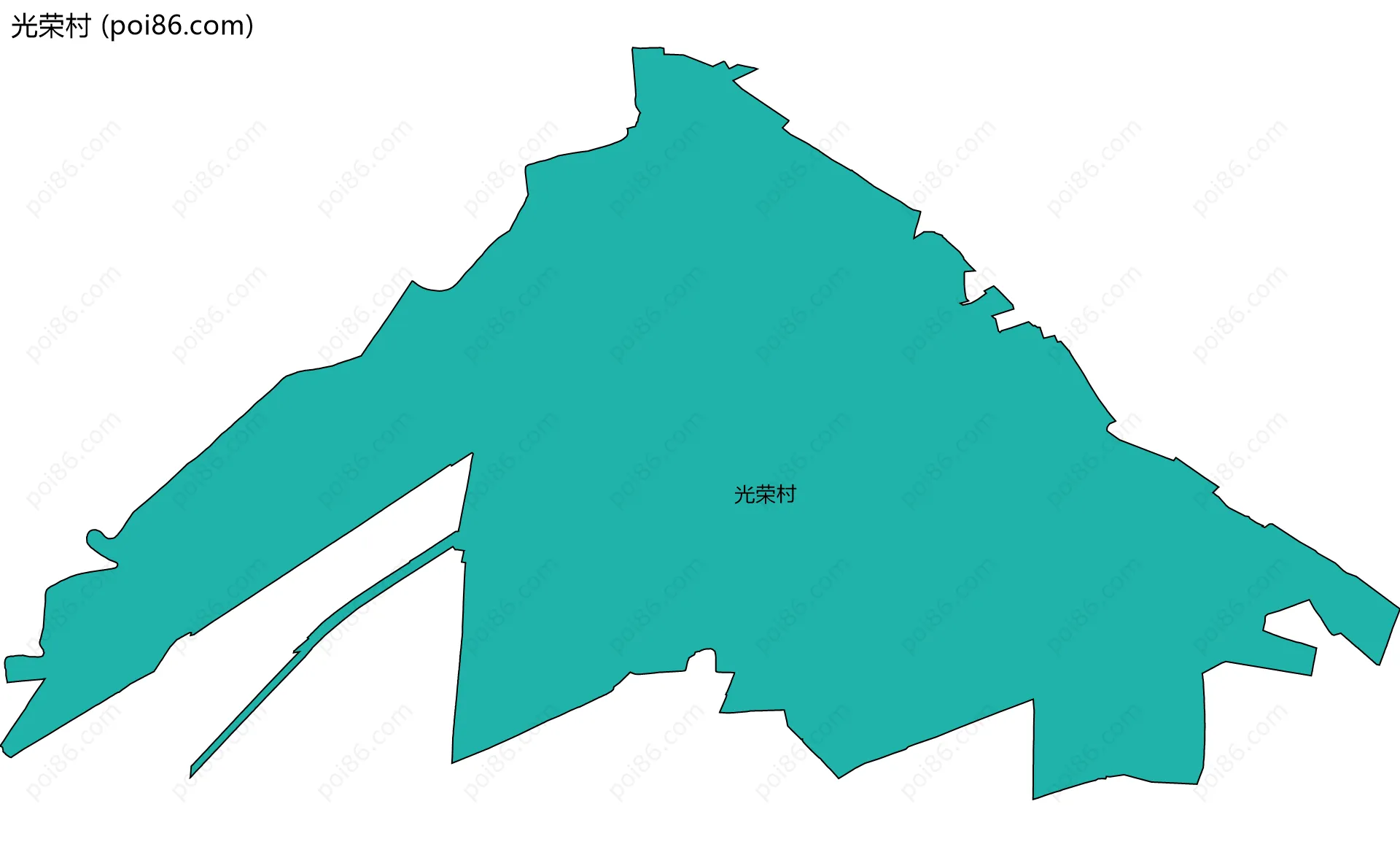 光荣村边界地图