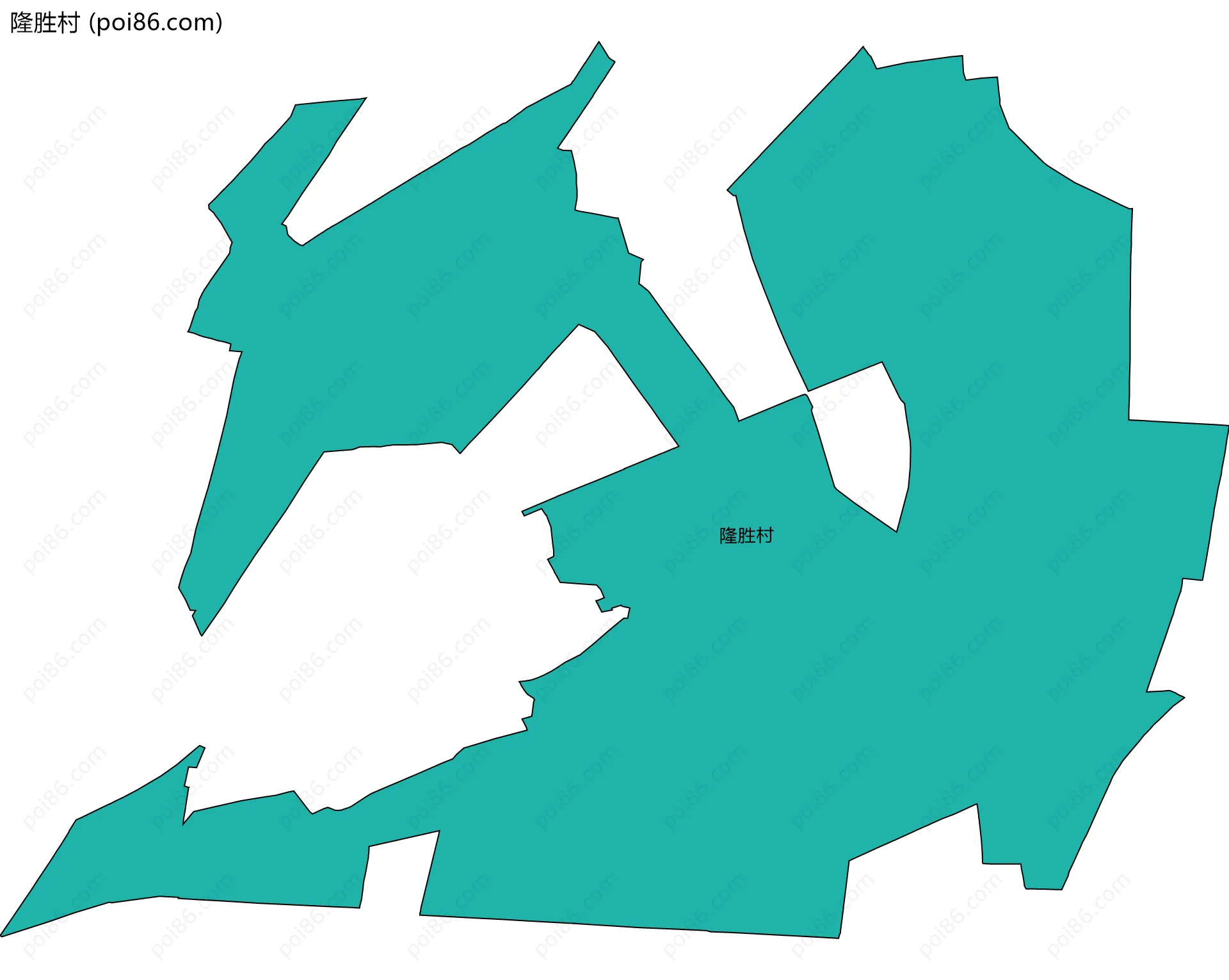 隆胜村边界地图