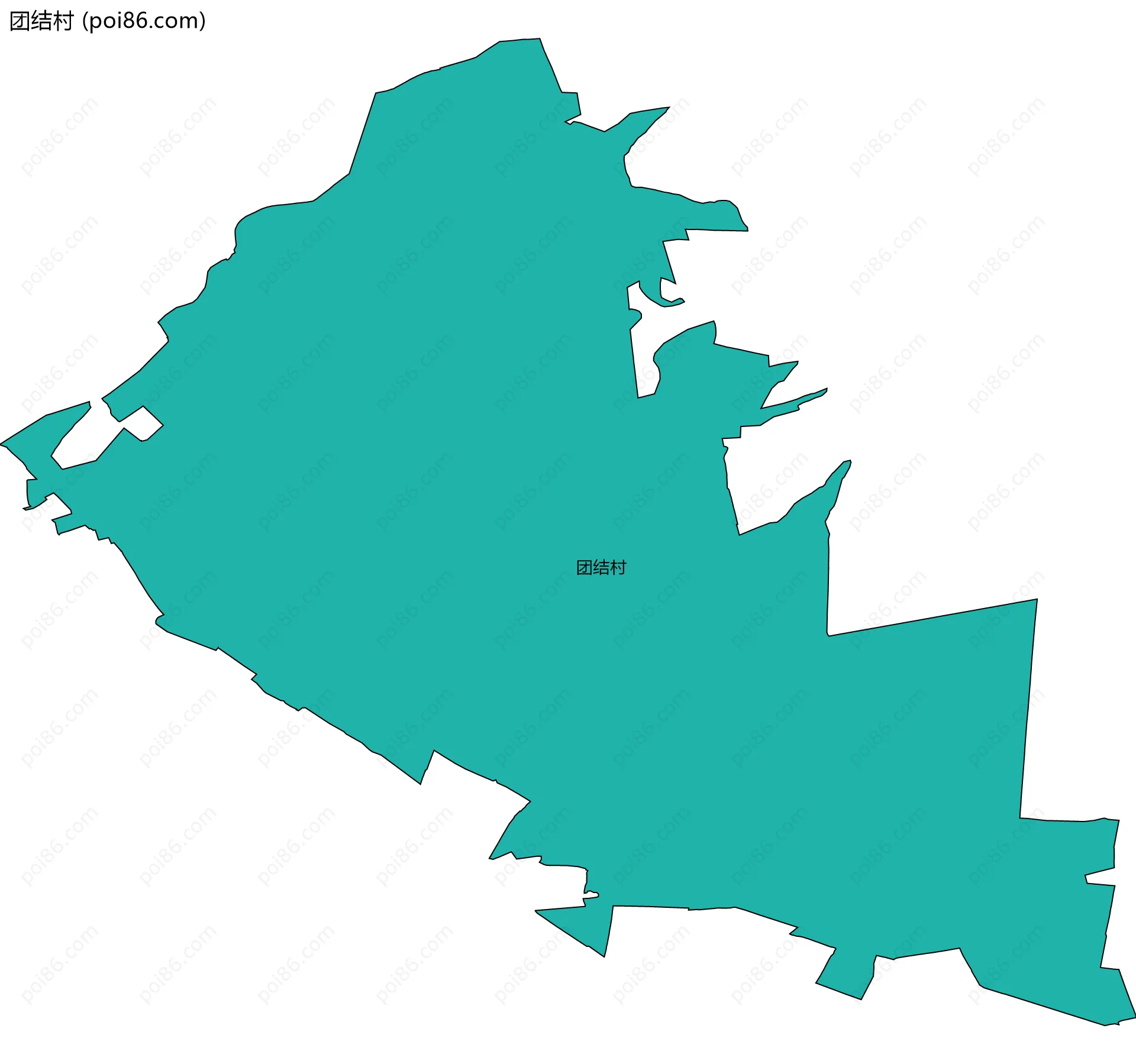 团结村边界地图