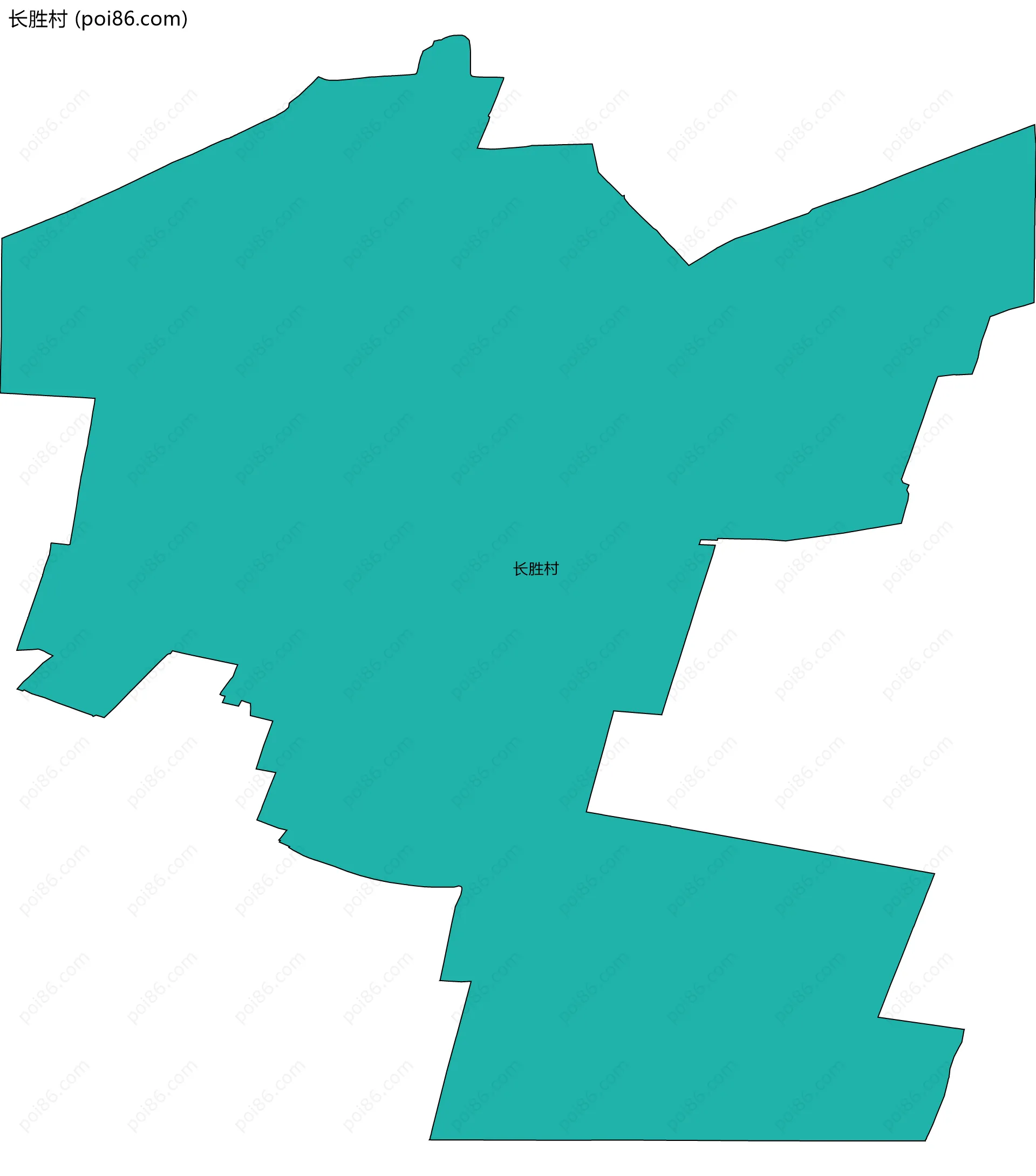 长胜村边界地图