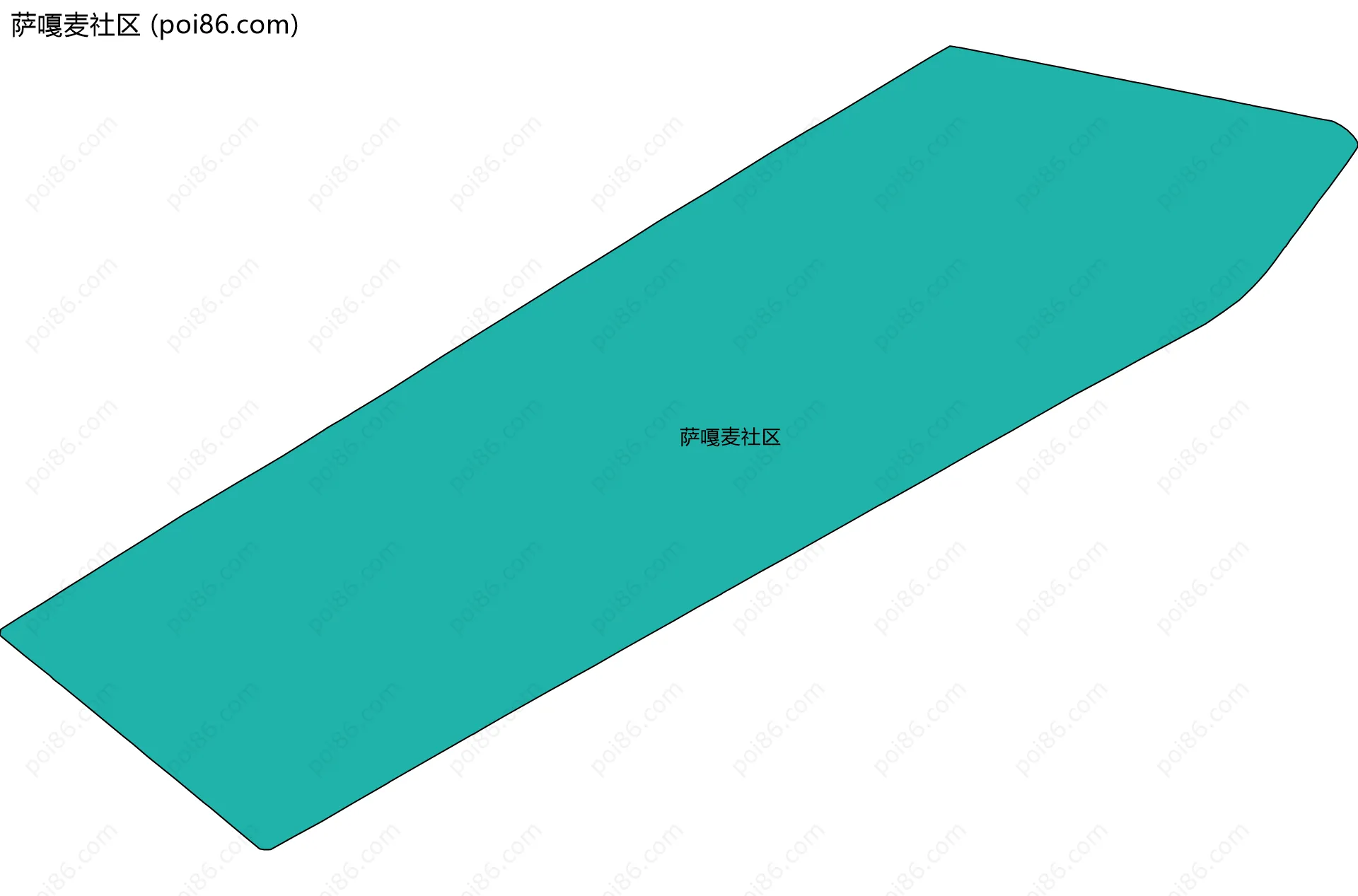 萨嘎麦社区边界地图