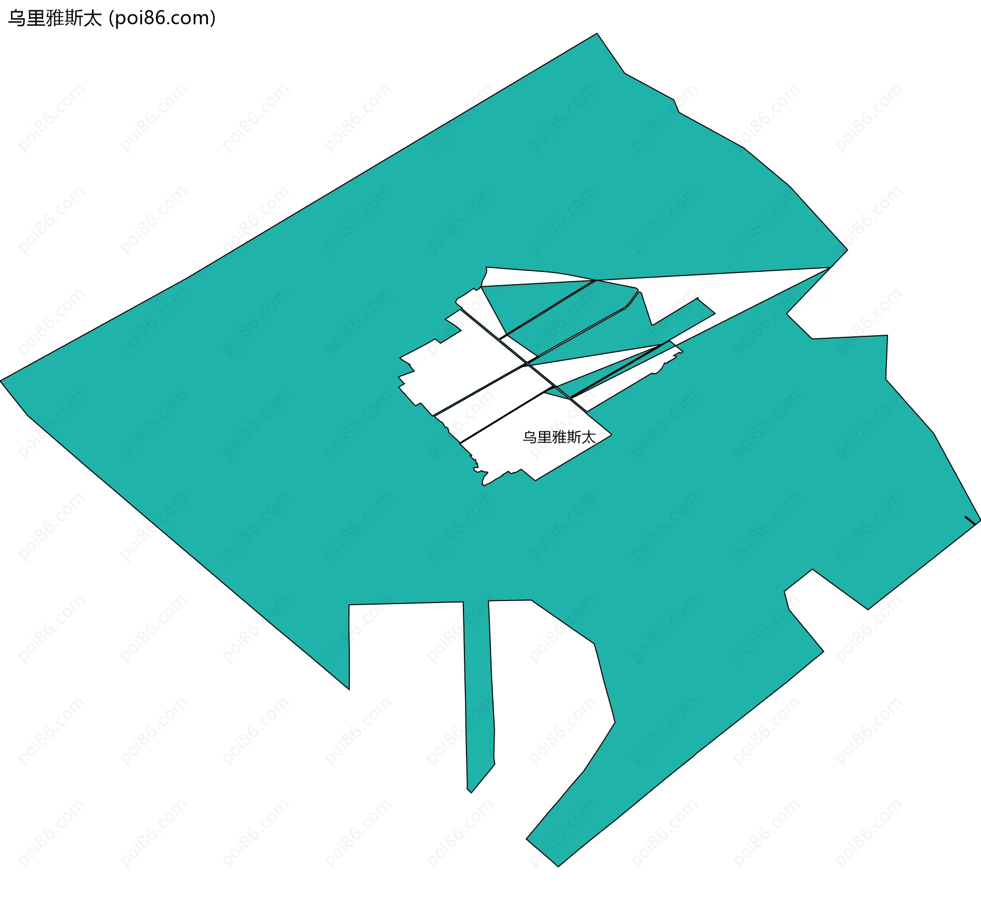 乌里雅斯太边界地图