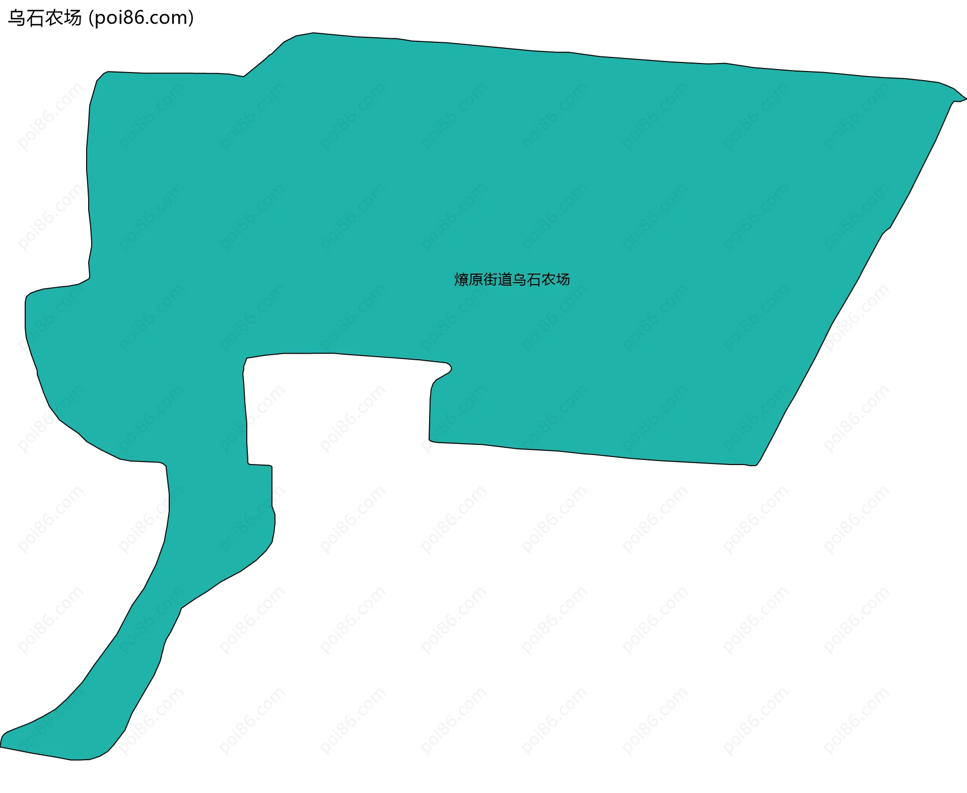 乌石农场边界地图(五级行政区划)