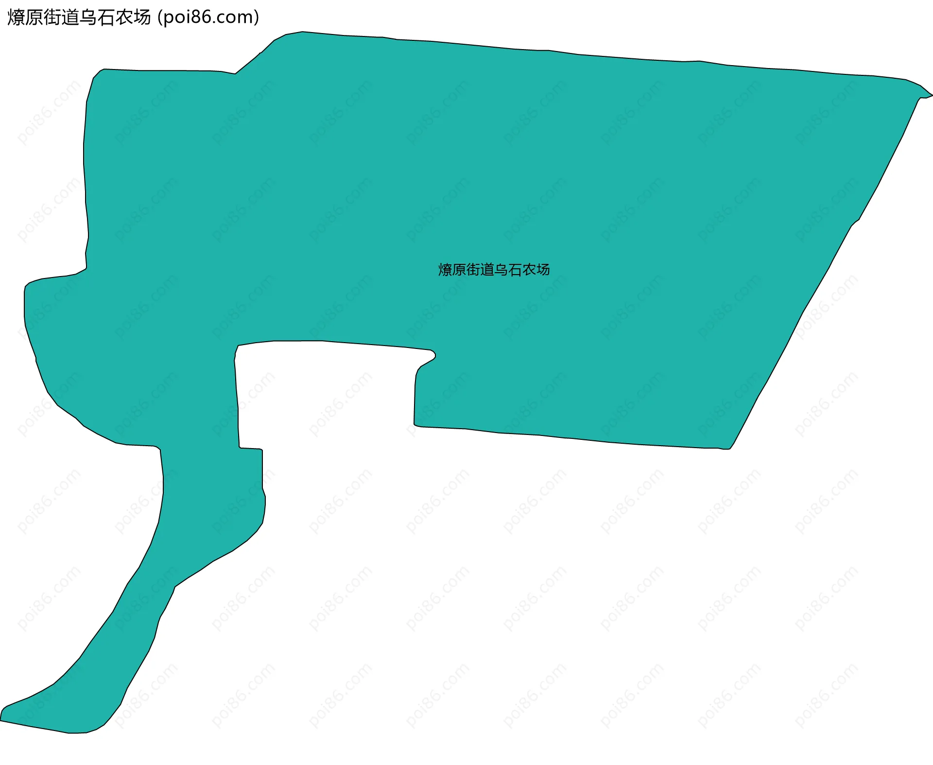 燎原街道乌石农场边界地图