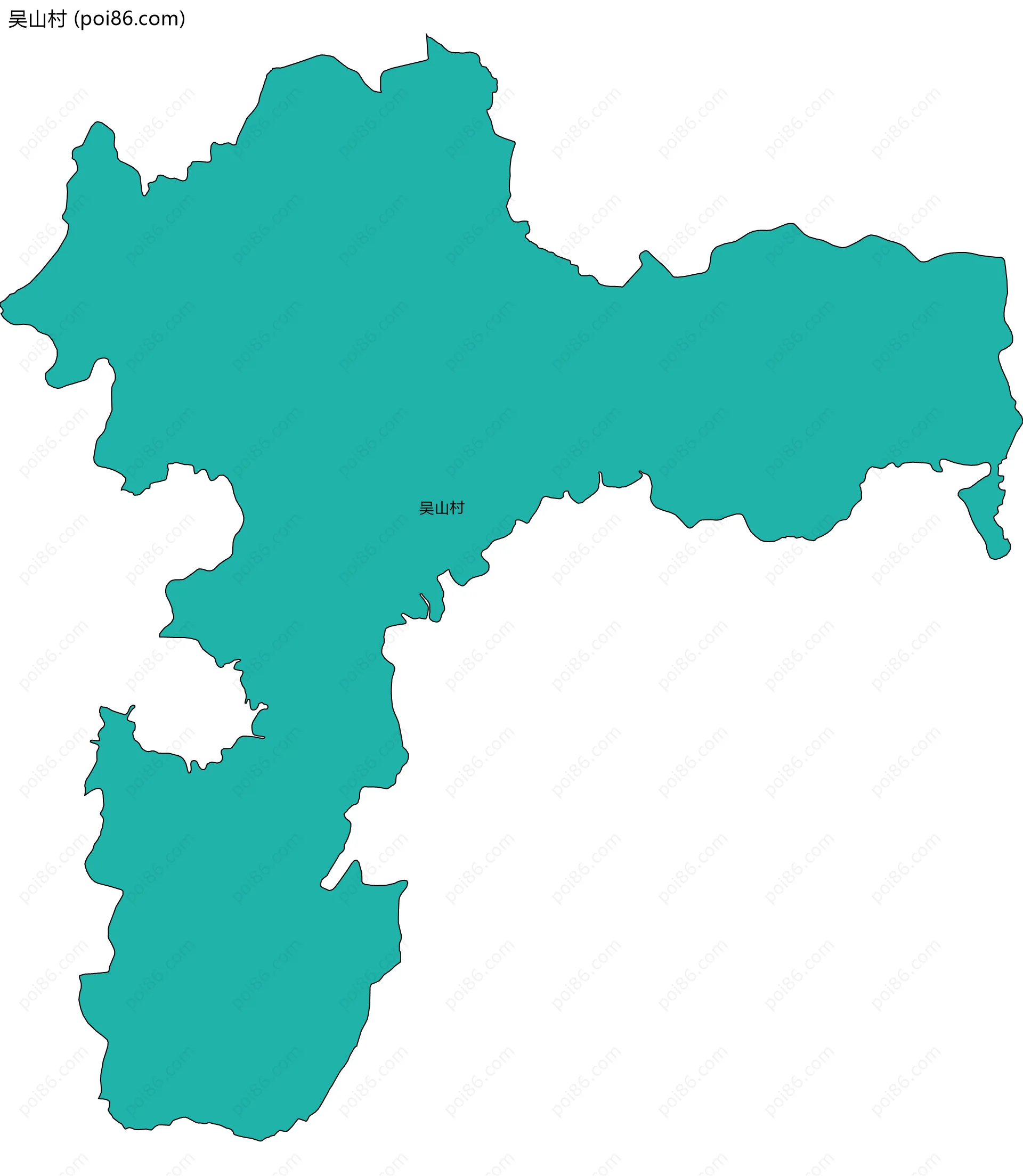 吴山村边界地图