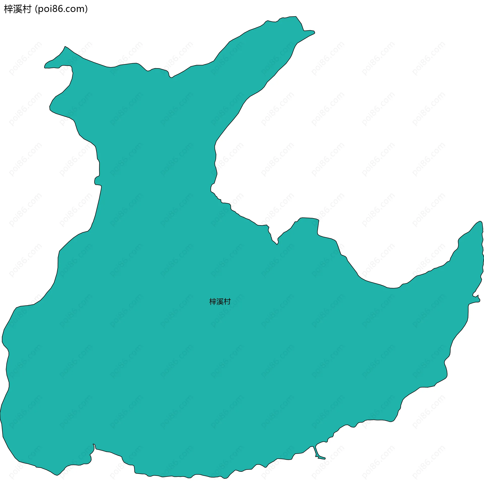 梓溪村边界地图