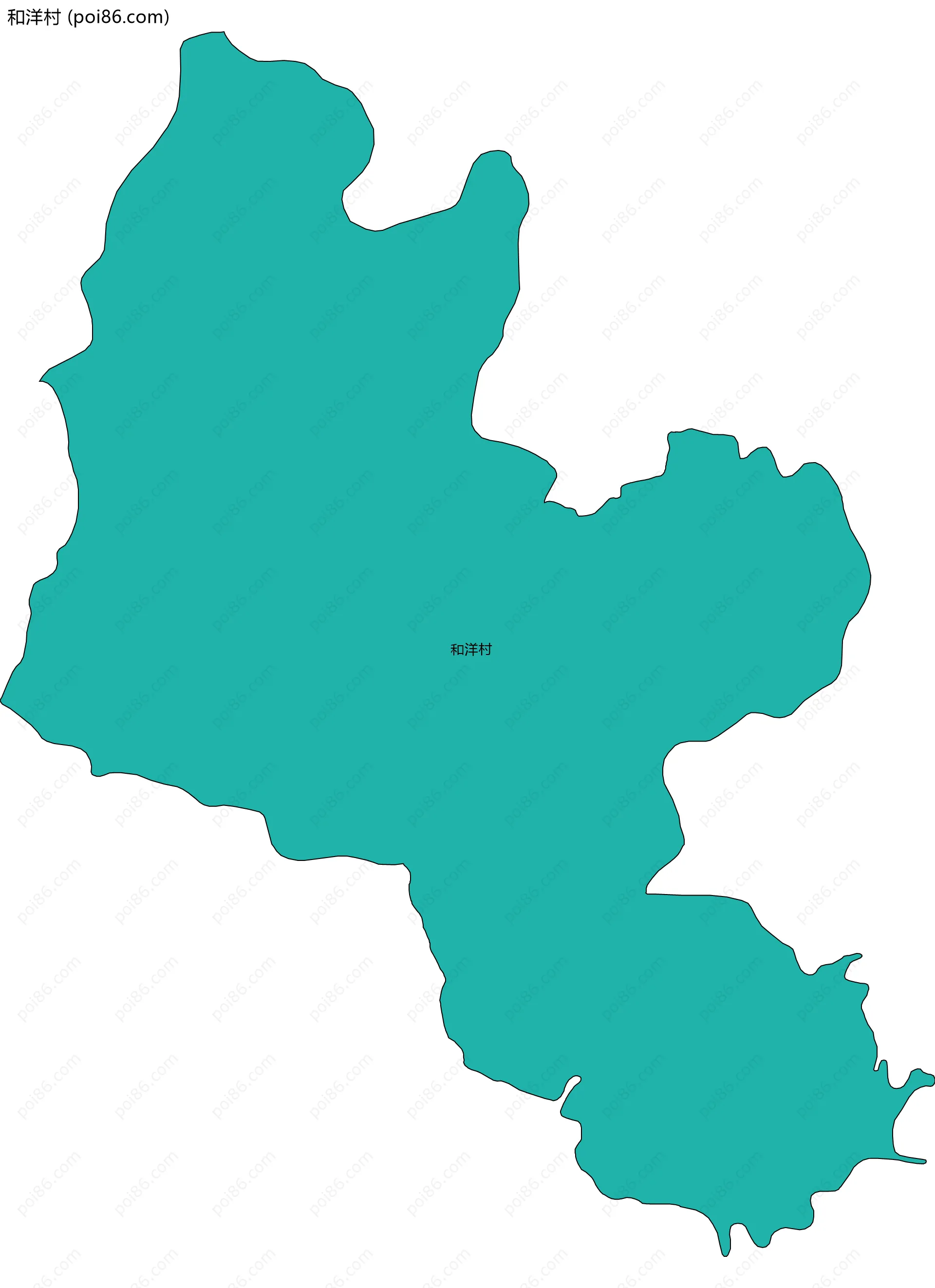 和洋村边界地图