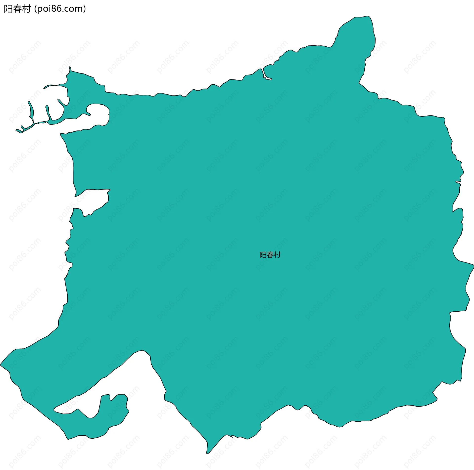 阳春村边界地图
