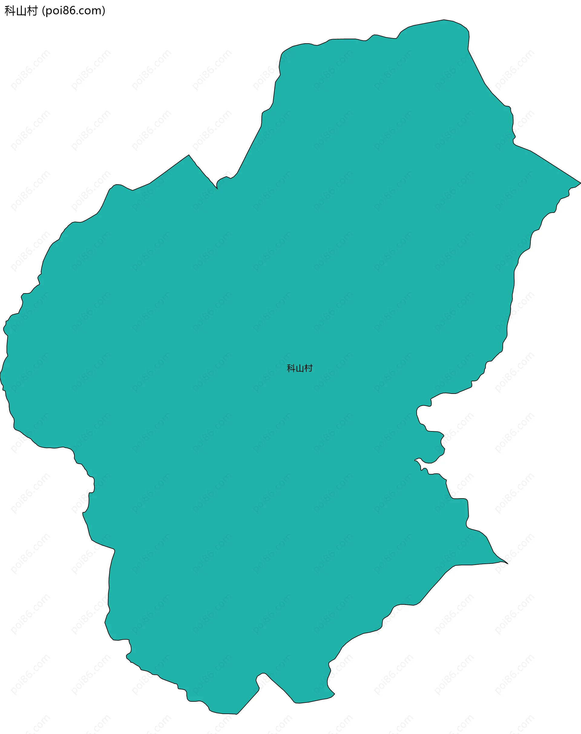 科山村边界地图