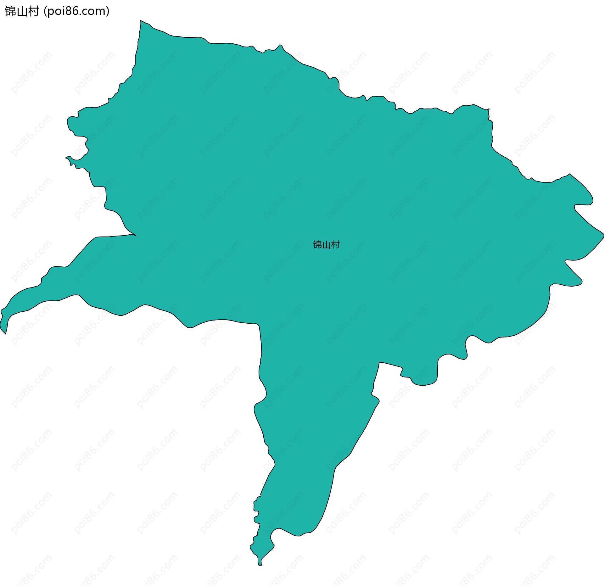 锦山村边界地图