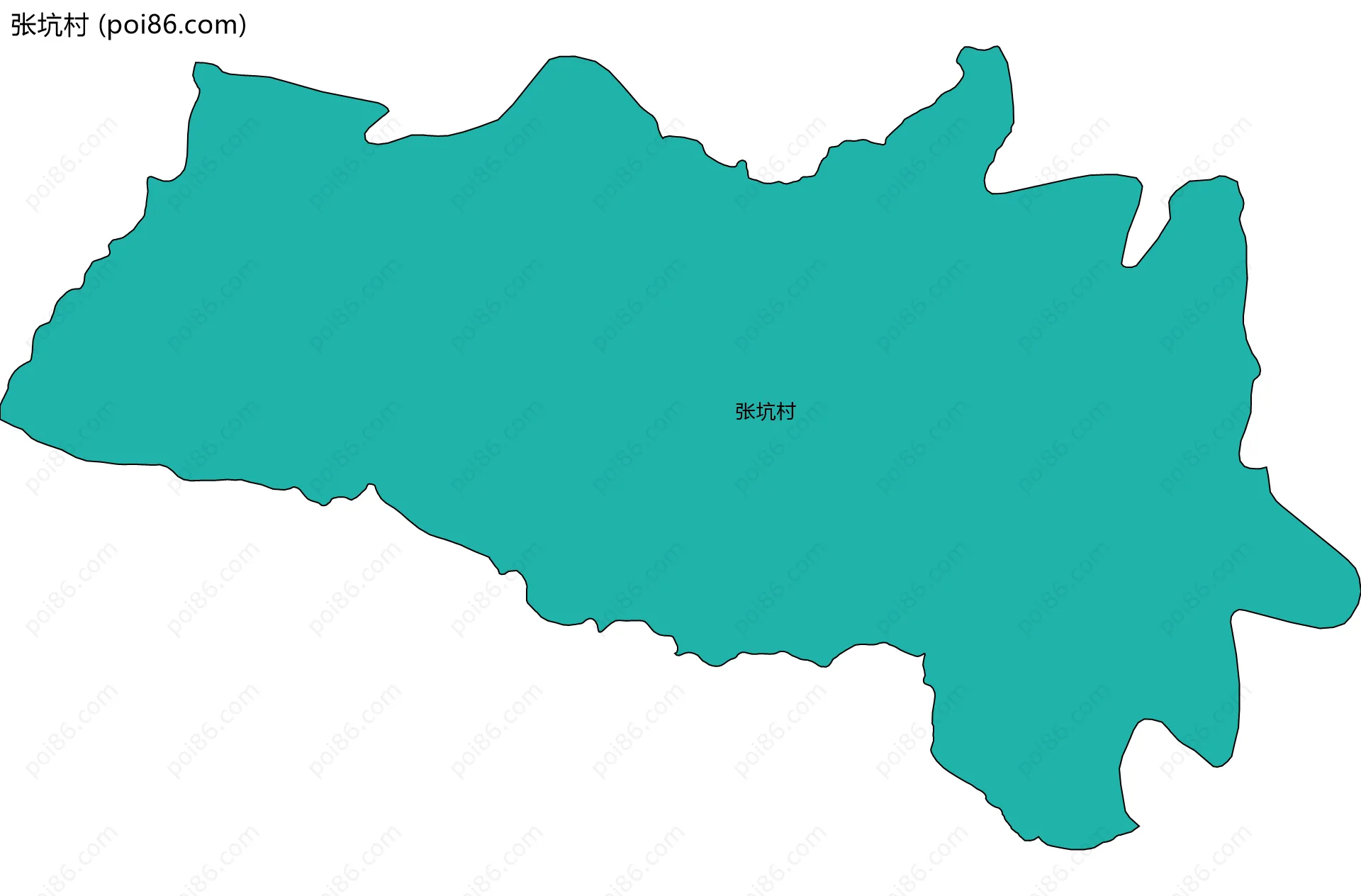 张坑村边界地图