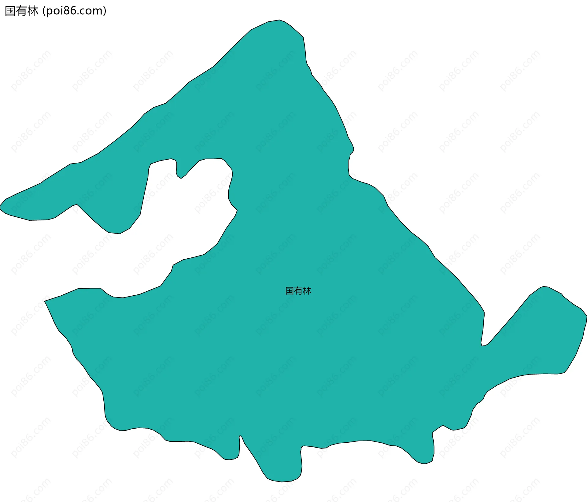 国有林边界地图