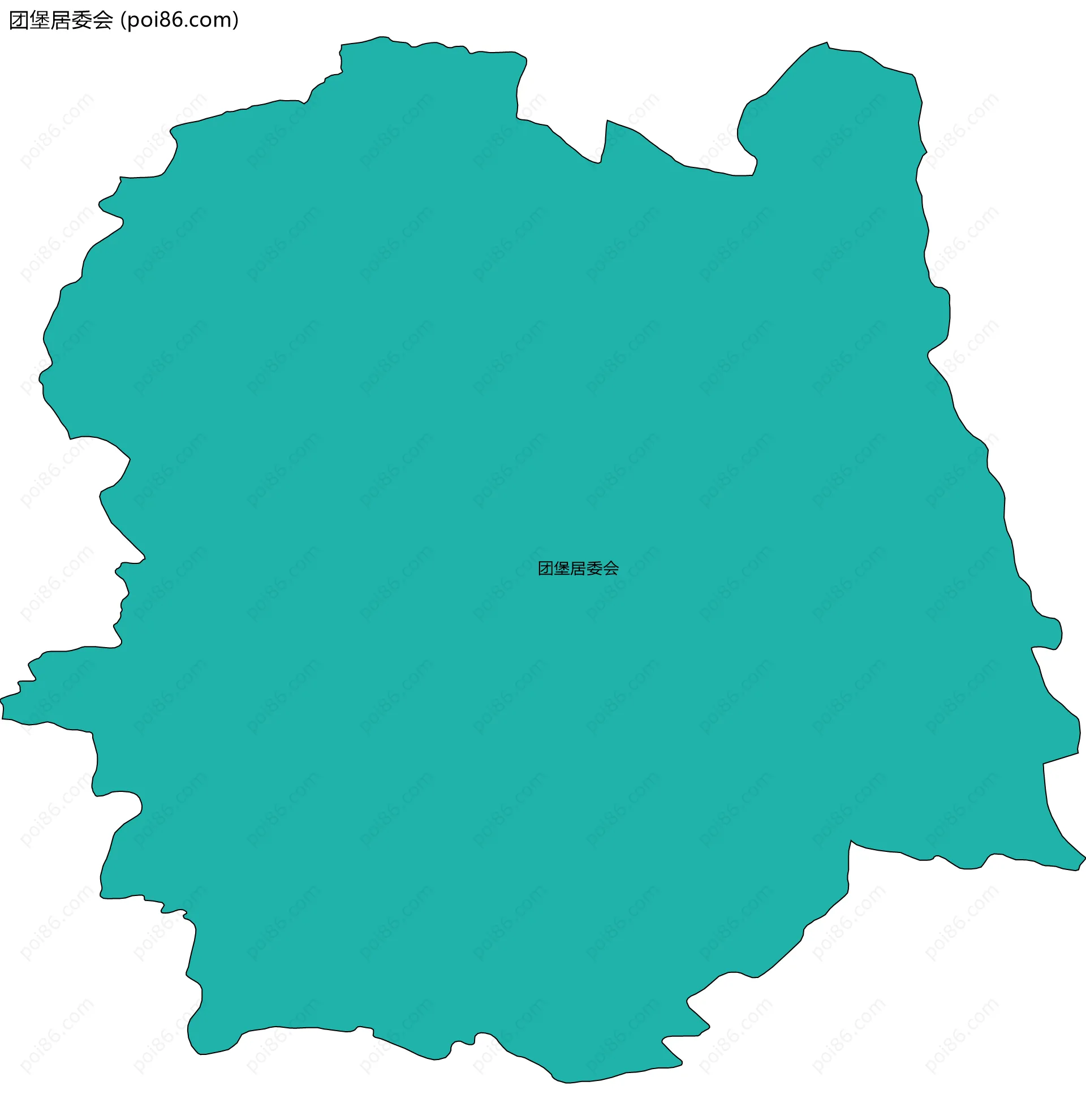 团堡居委会边界地图