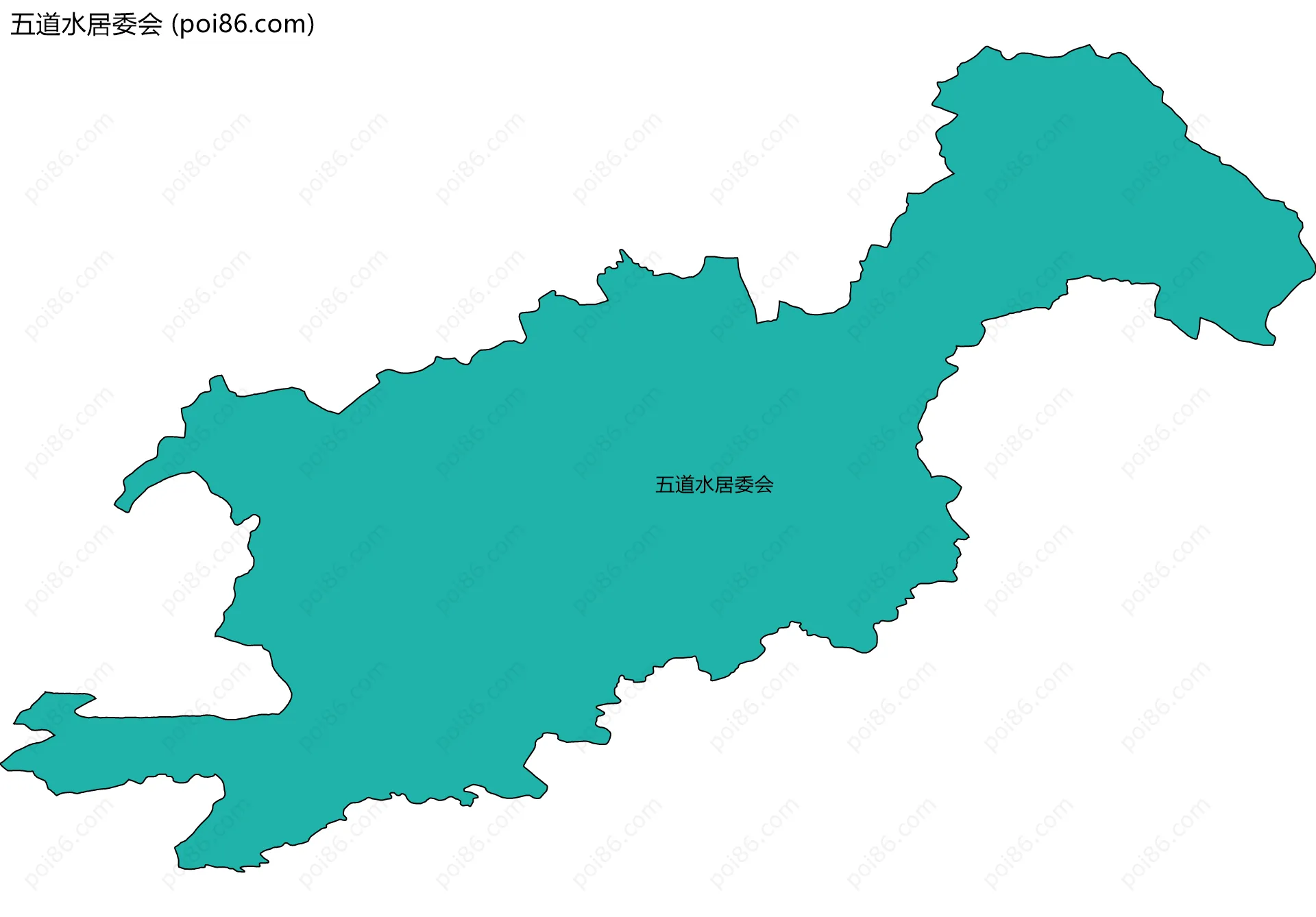五道水居委会边界地图