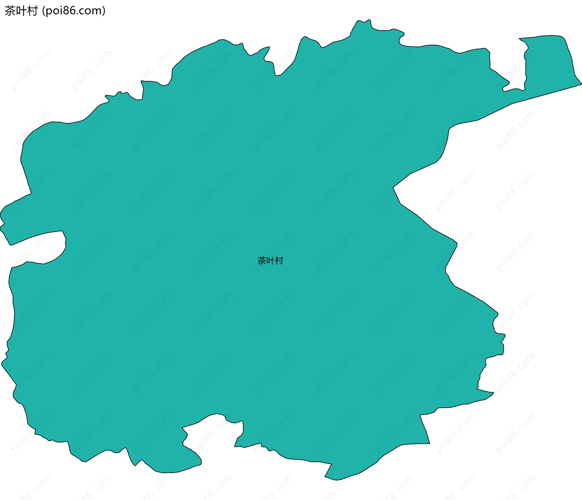 茶叶村边界地图
