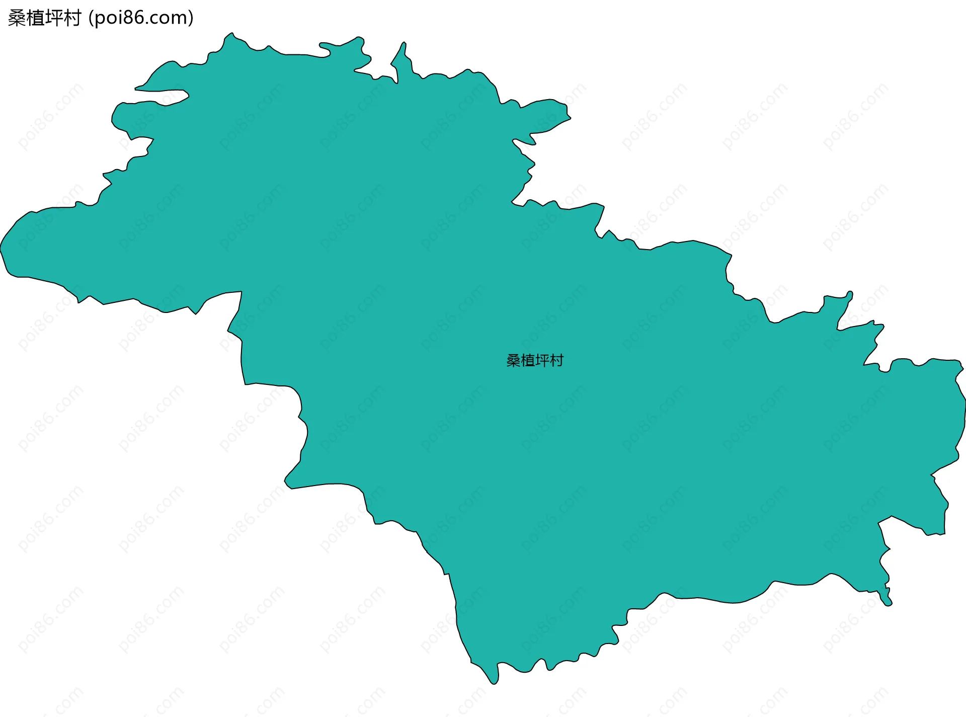 桑植坪村边界地图