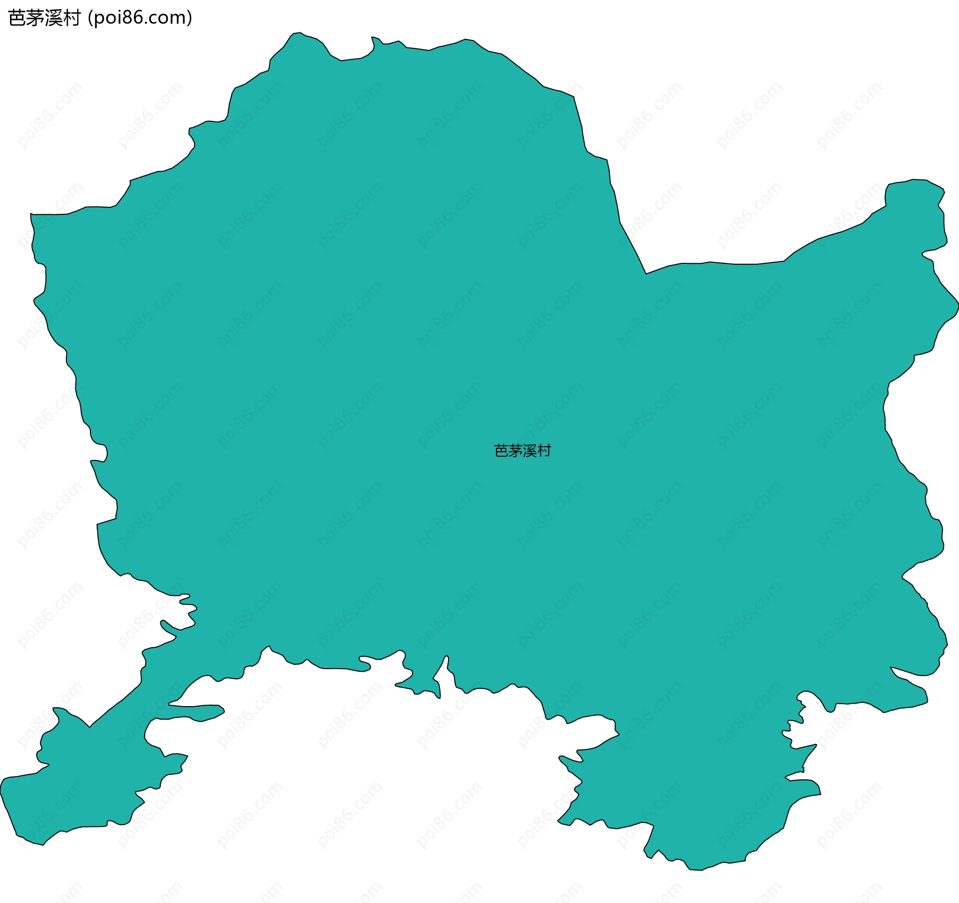 芭茅溪村边界地图