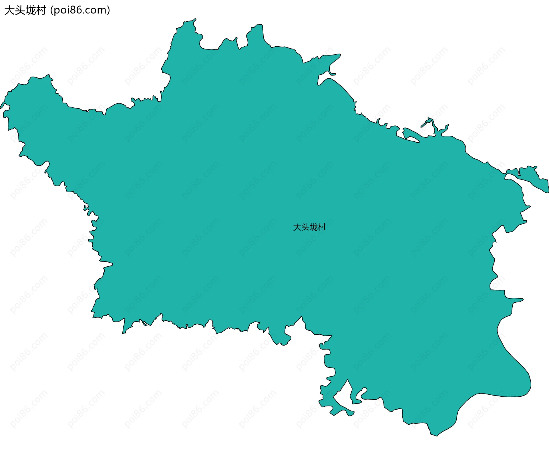 大头垅村边界地图