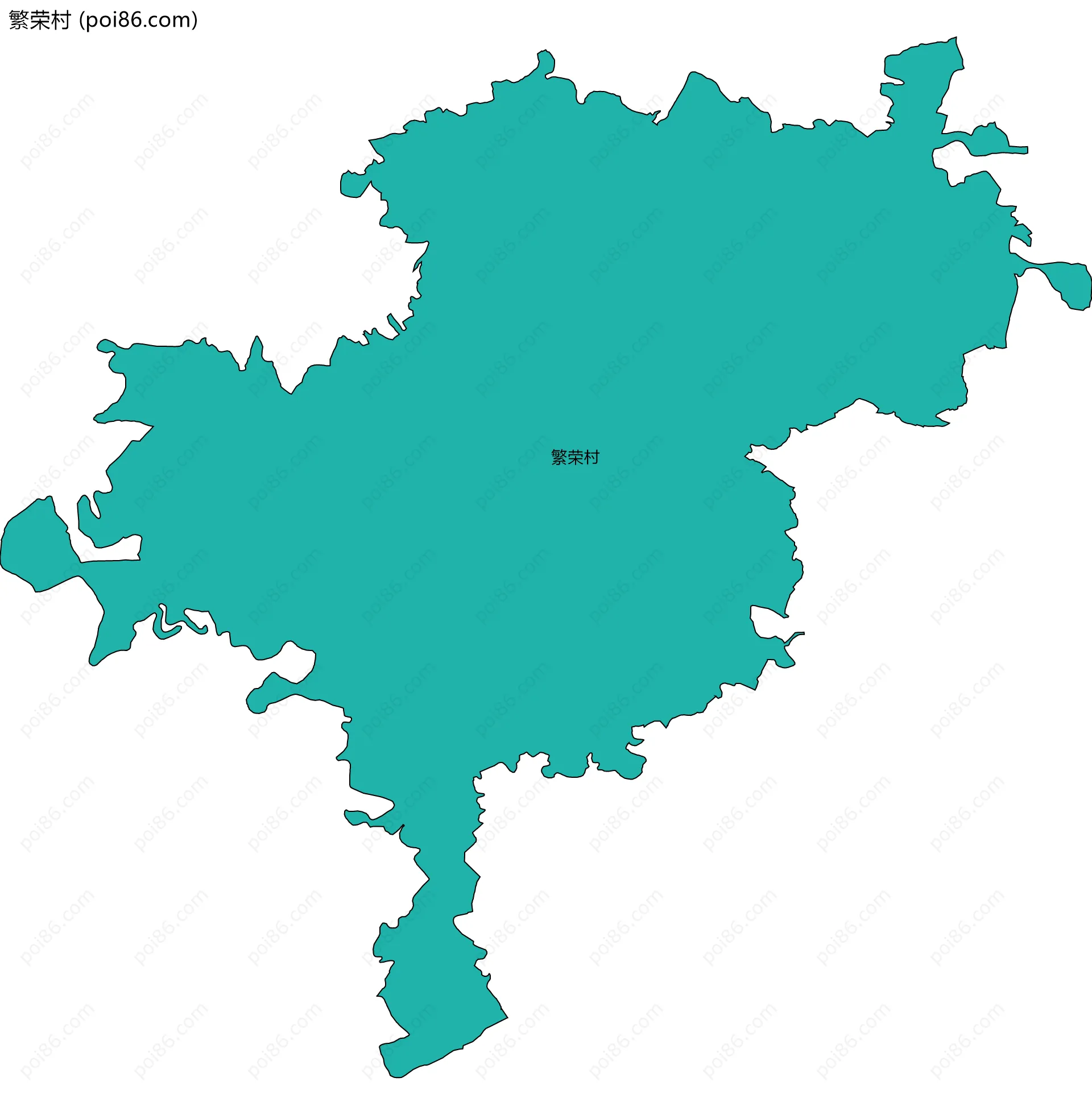 繁荣村边界地图