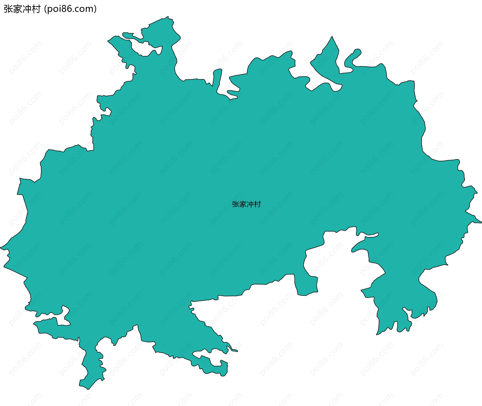 张家冲村边界地图