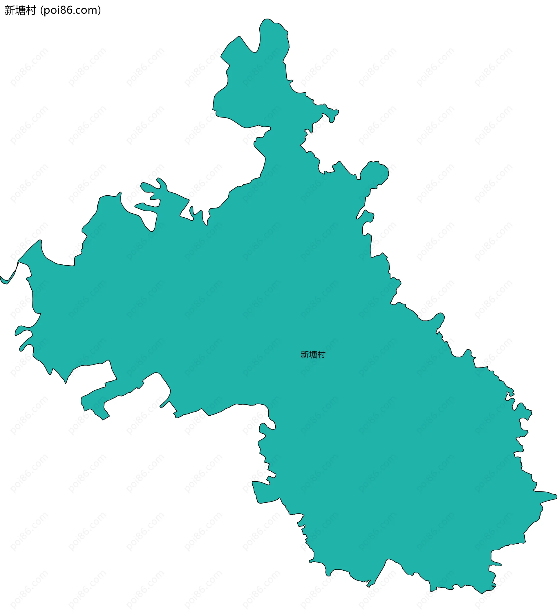 新塘村边界地图