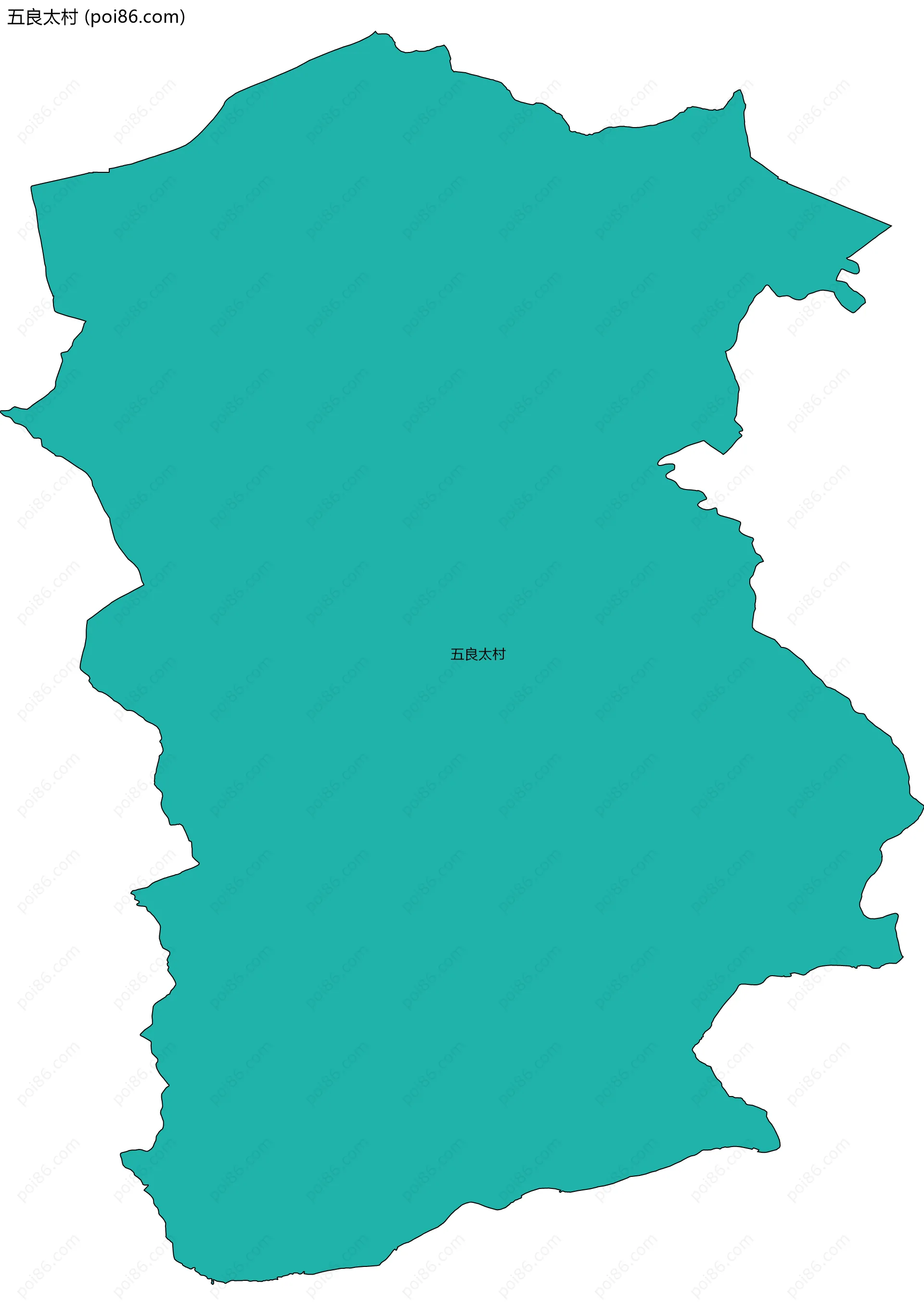 五良太村边界地图