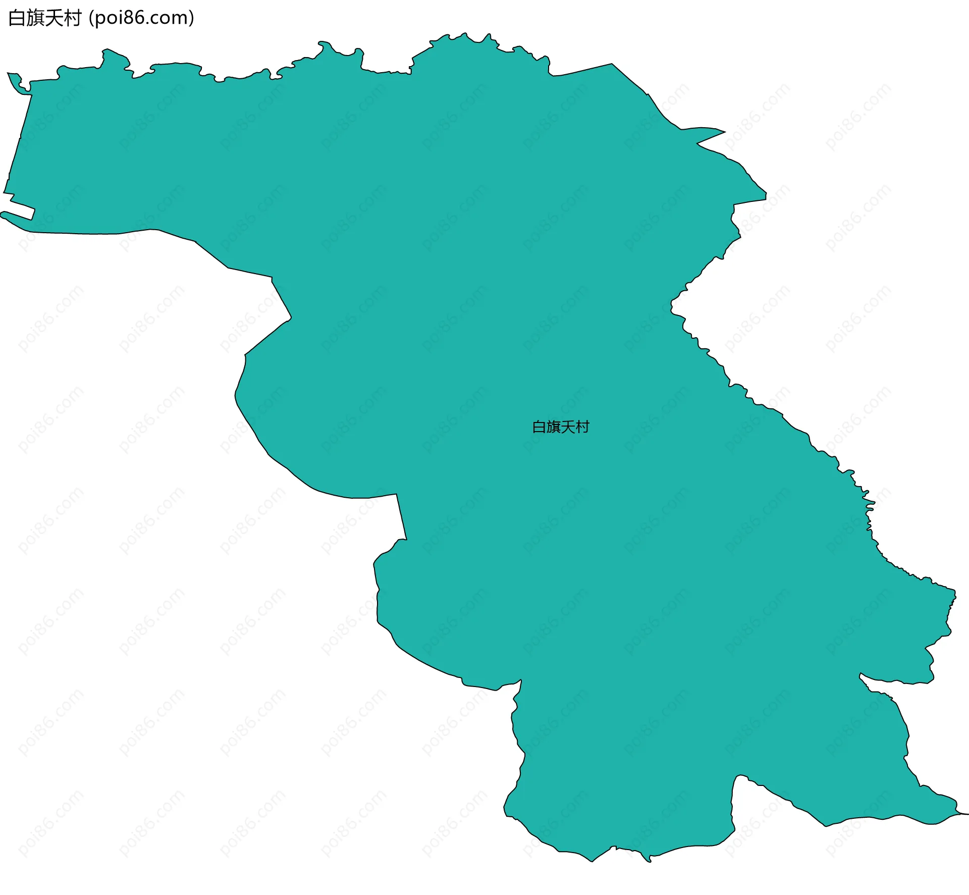 白旗夭村边界地图