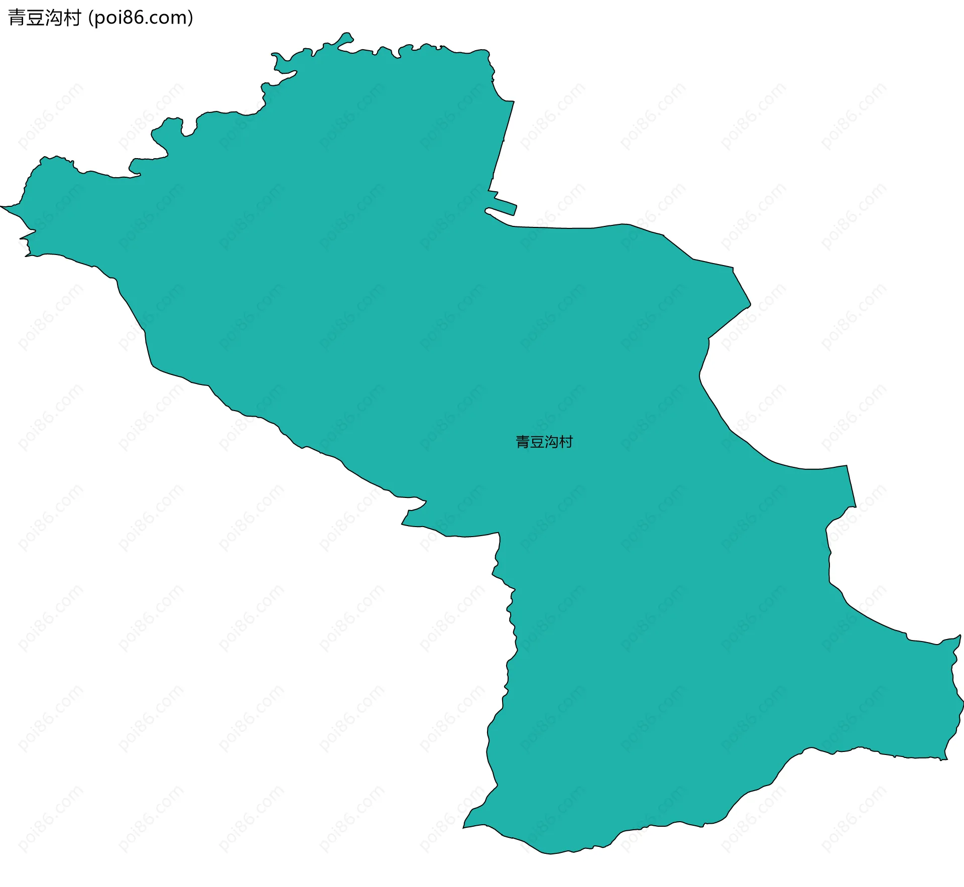青豆沟村边界地图