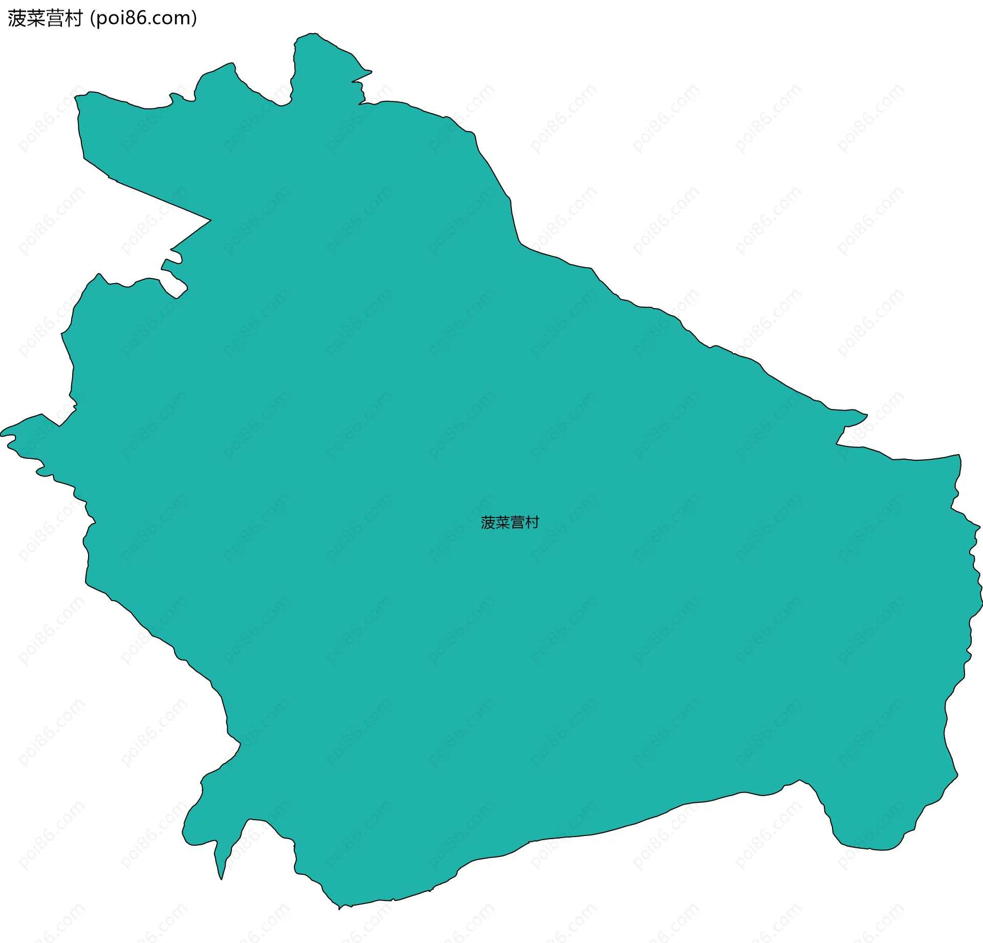 菠菜营村边界地图