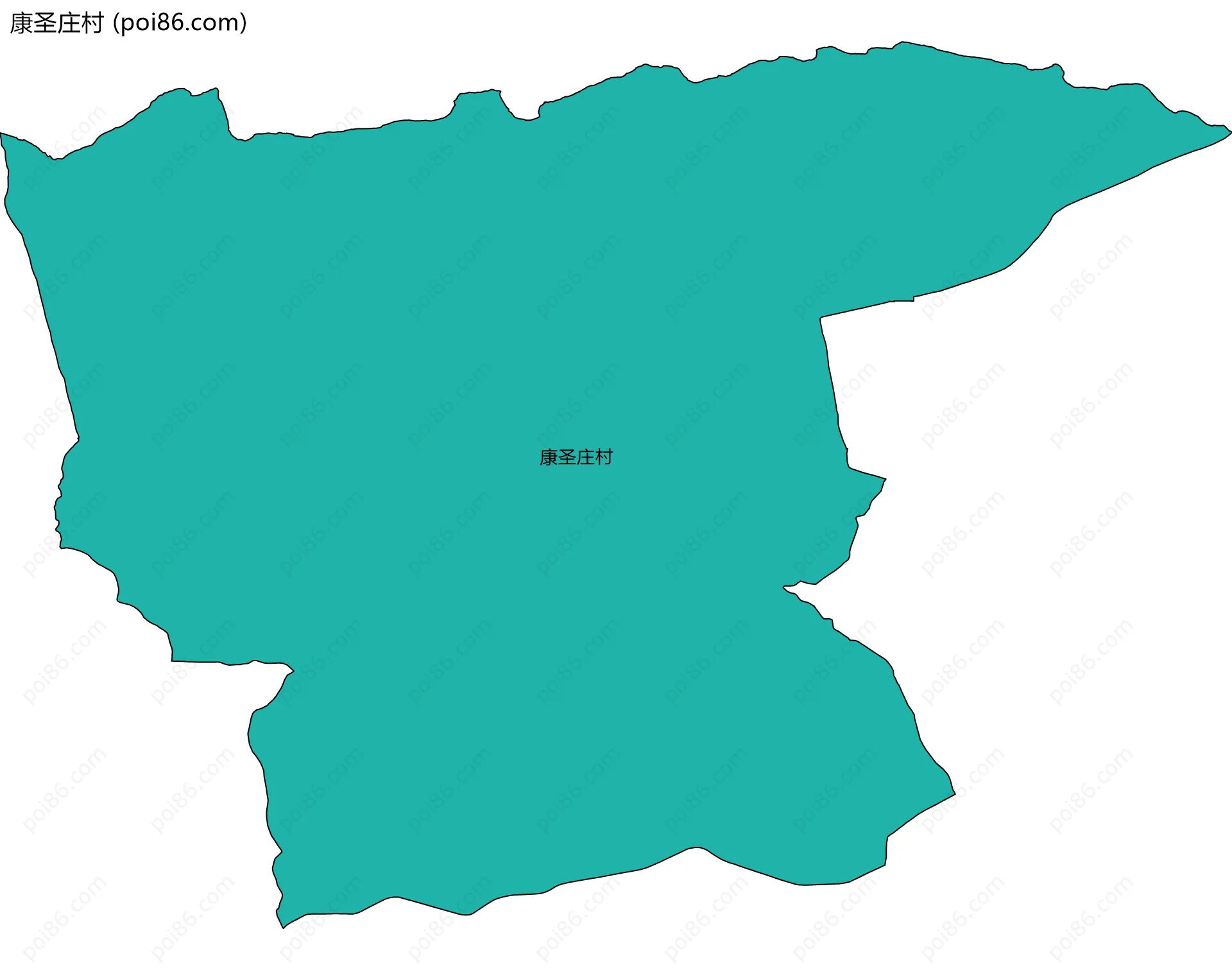 康圣庄村边界地图