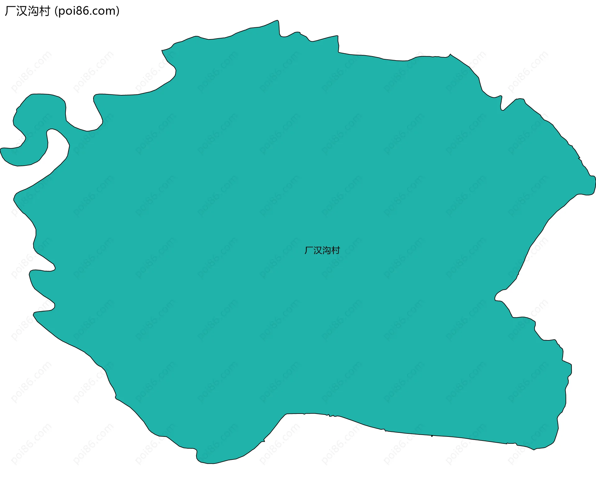 厂汉沟村边界地图