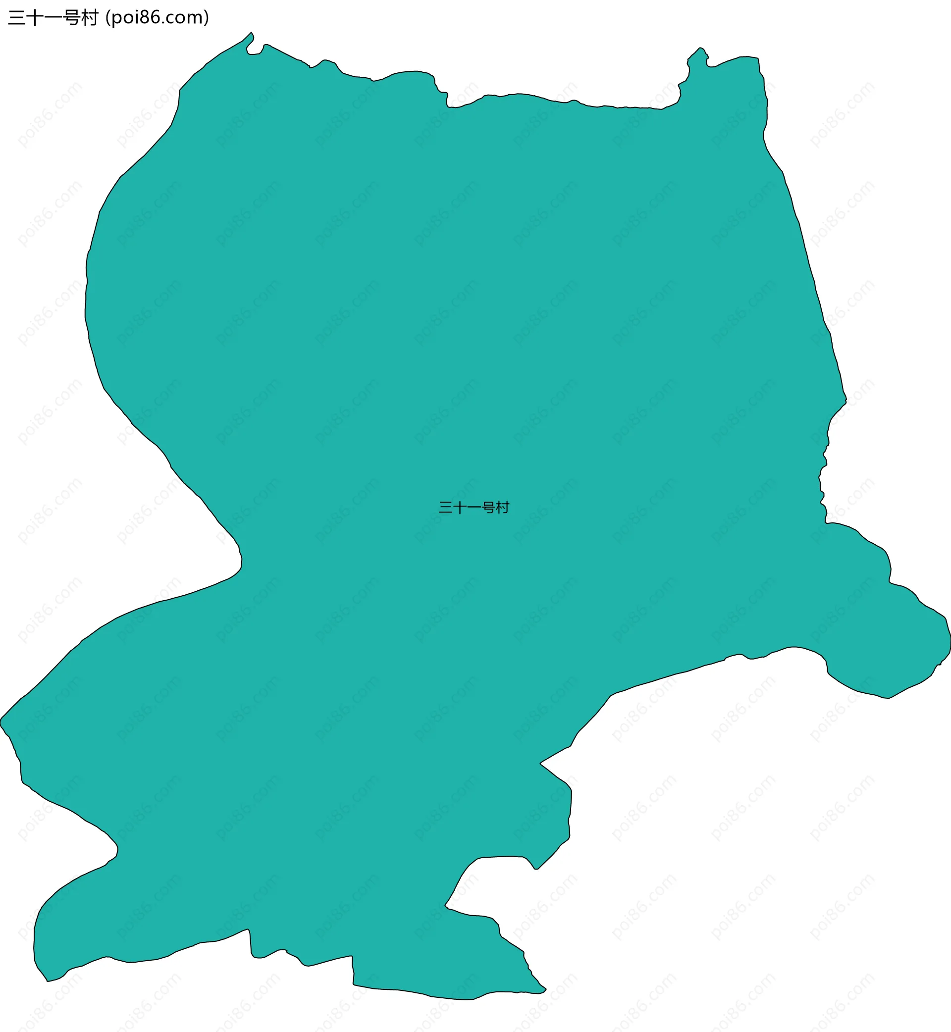 三十一号村边界地图