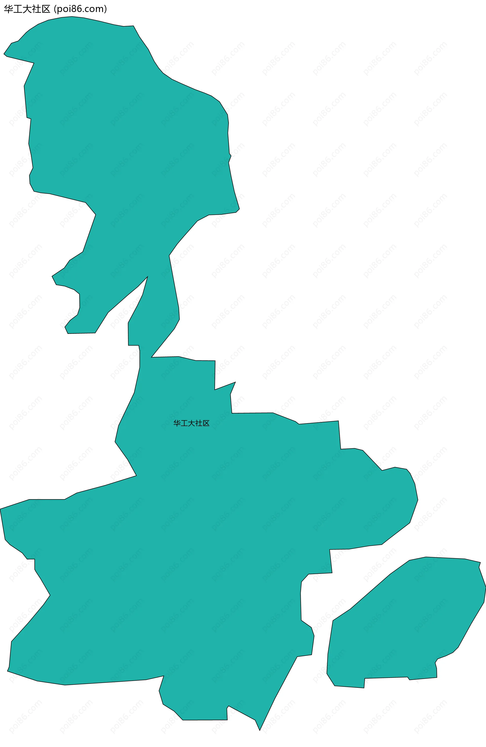 华工大社区边界地图