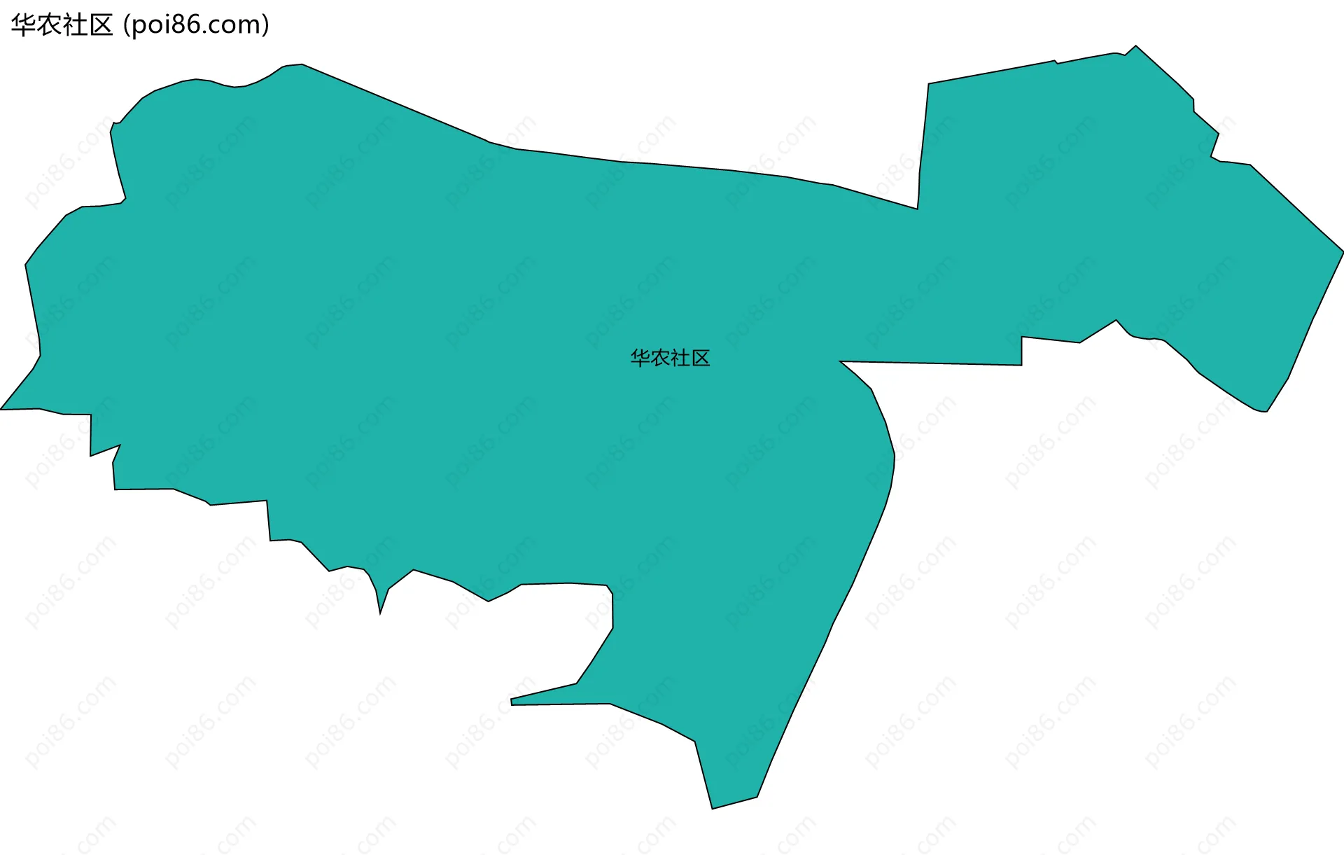 华农社区边界地图