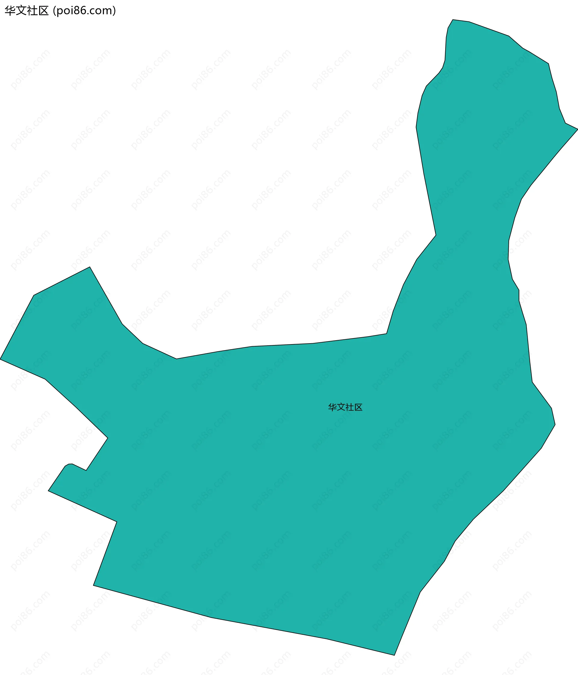 华文社区边界地图