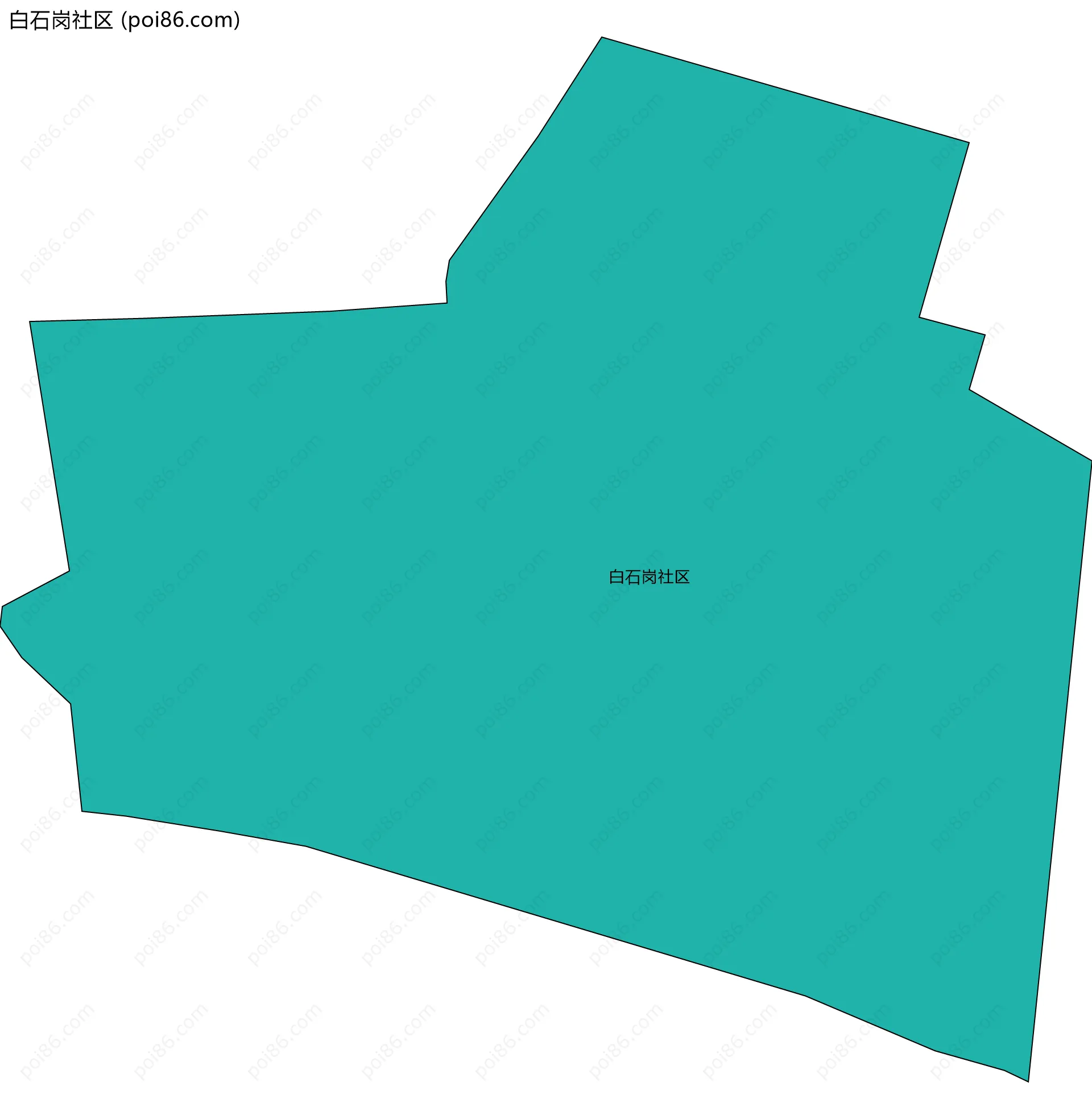 白石岗社区边界地图