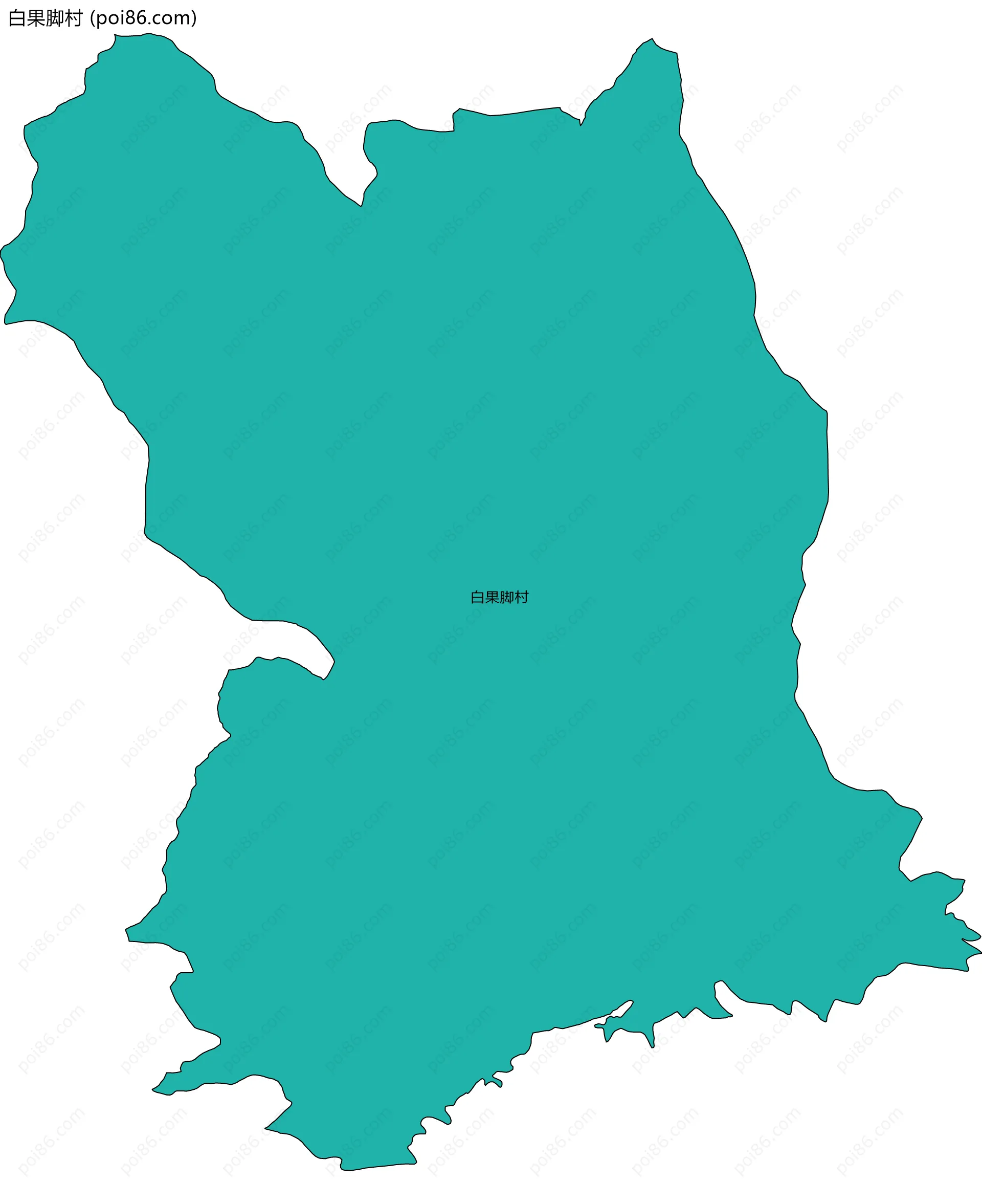 白果脚村边界地图