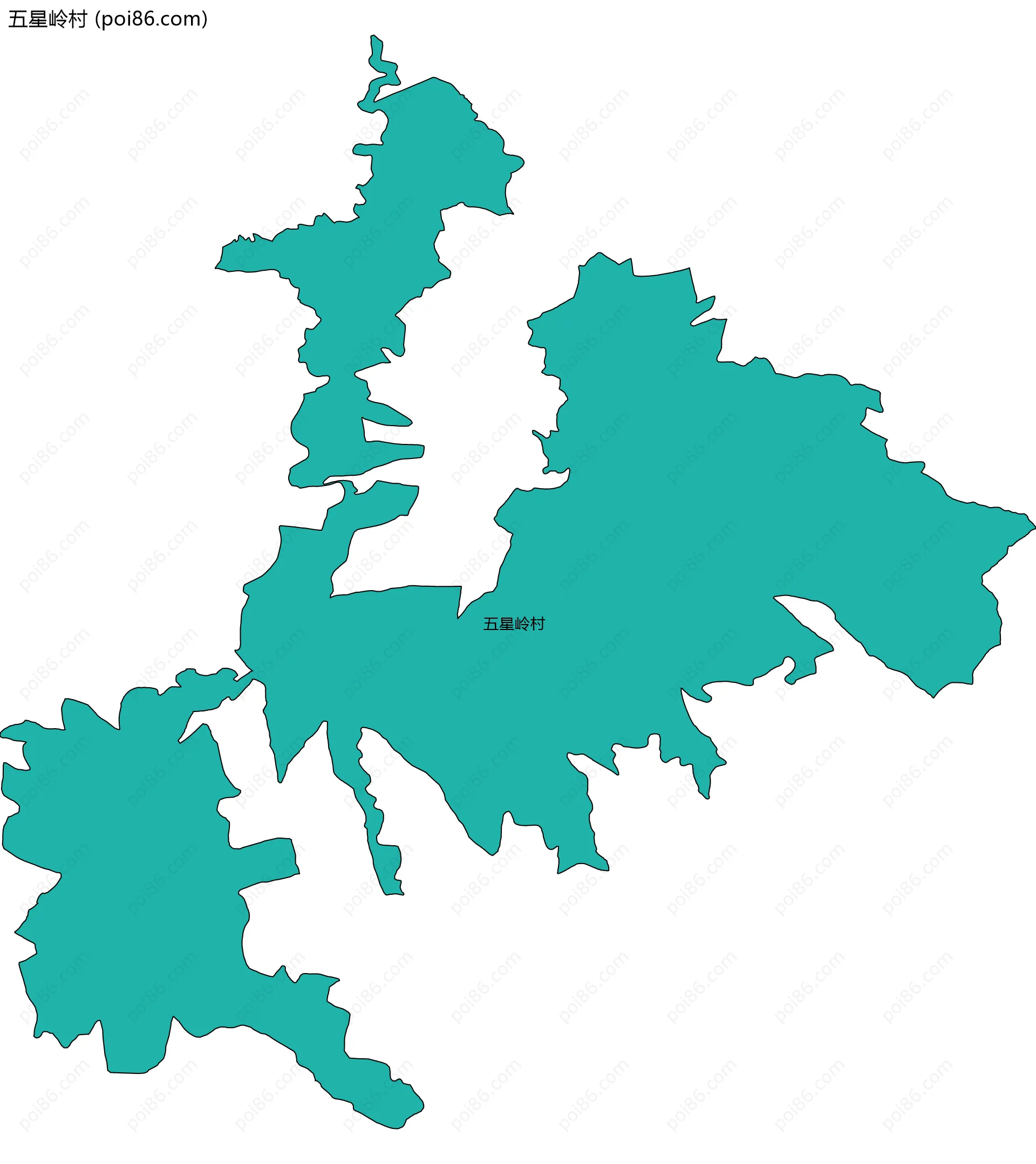 五星岭村边界地图