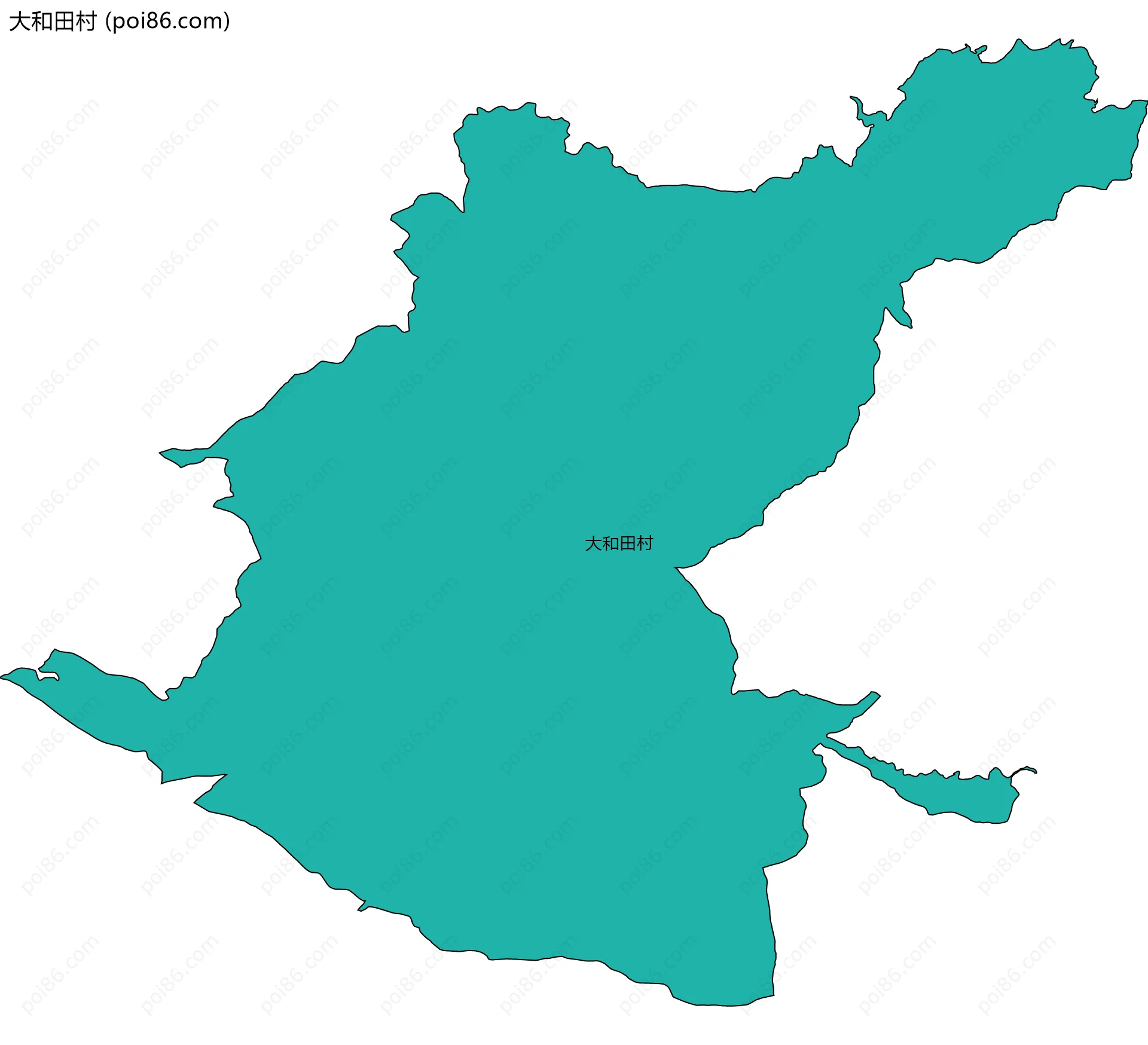 大和田村边界地图