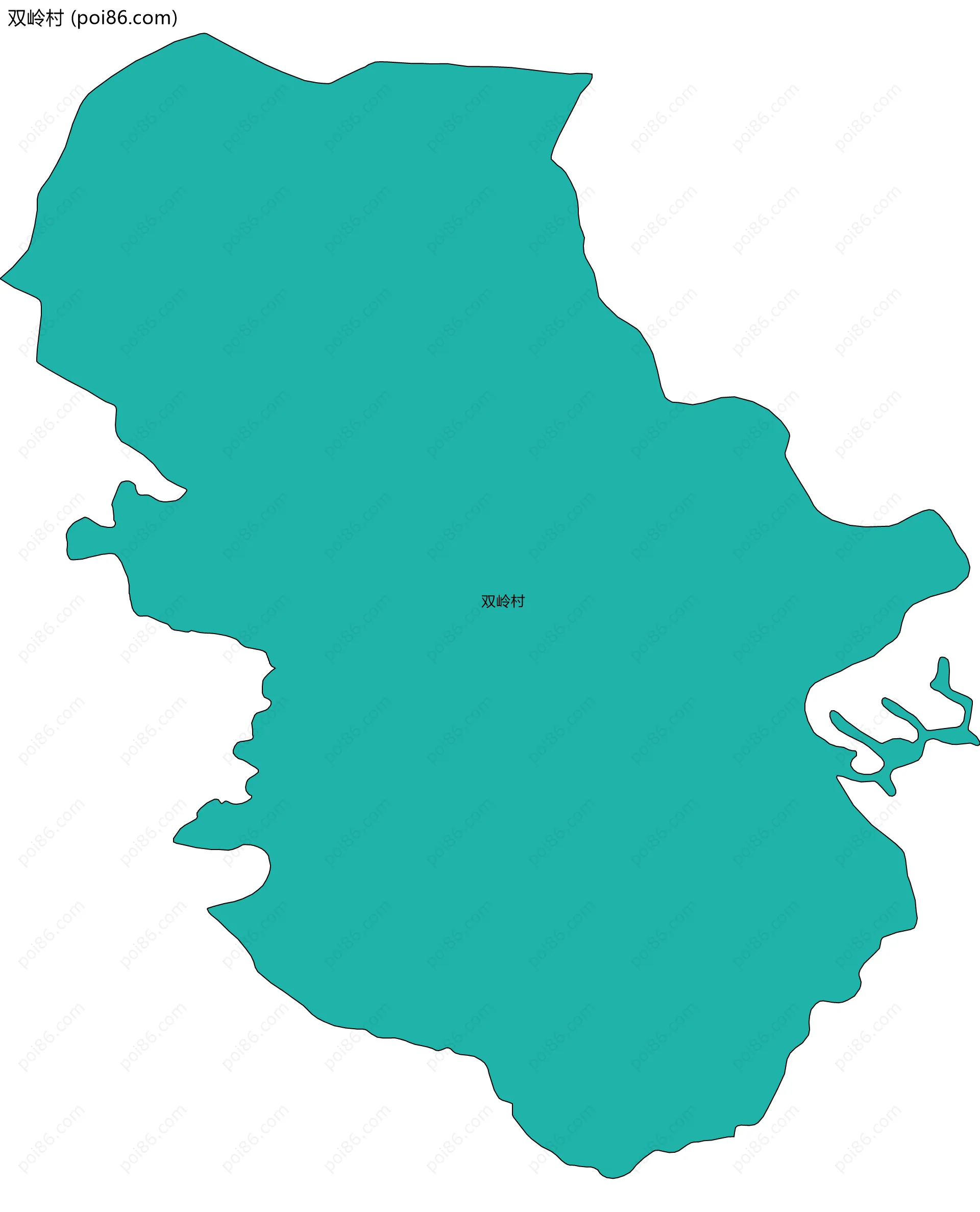 双岭村边界地图