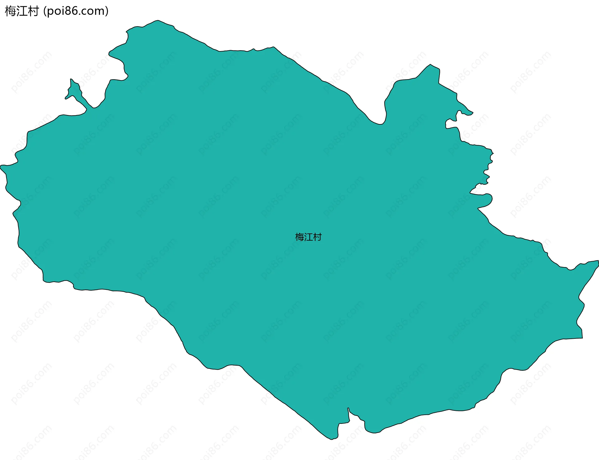 梅江村边界地图