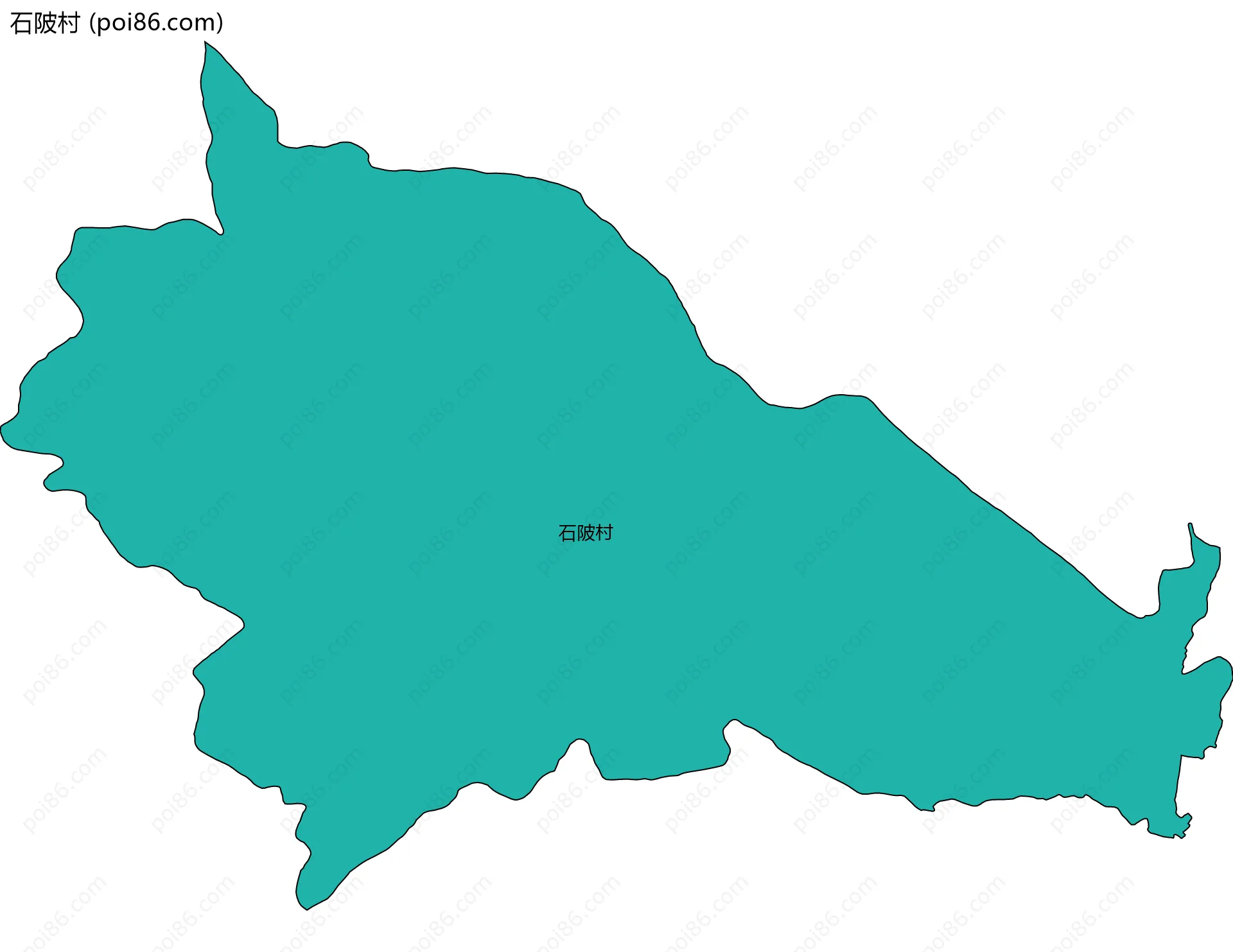 石陂村边界地图