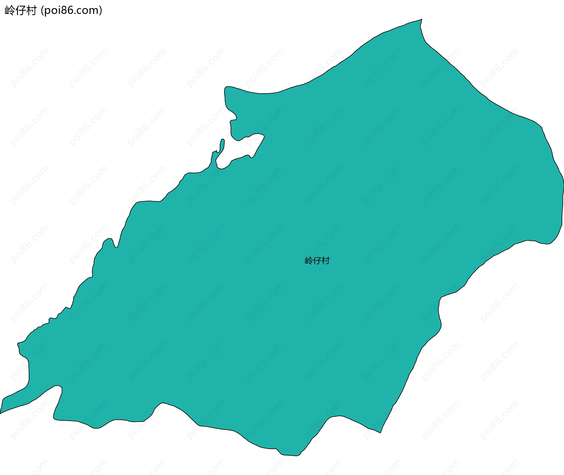 岭仔村边界地图
