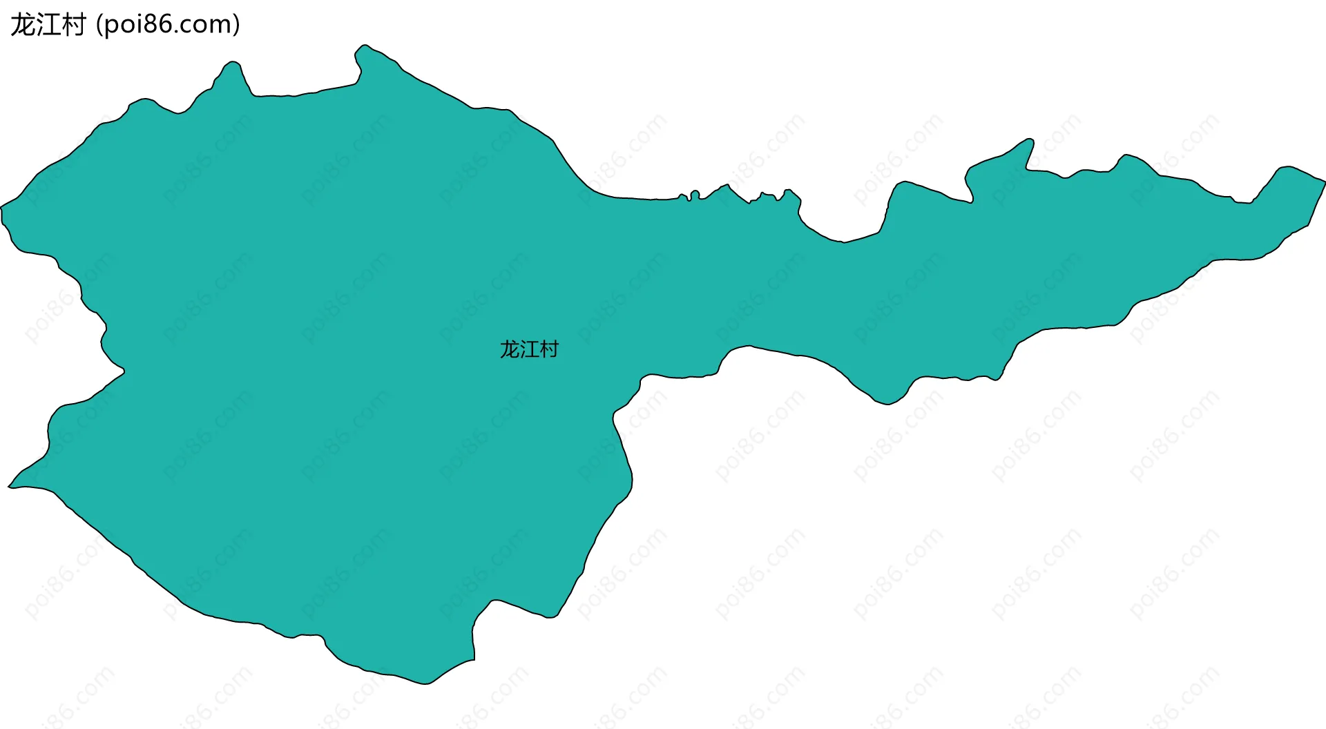 龙江村边界地图