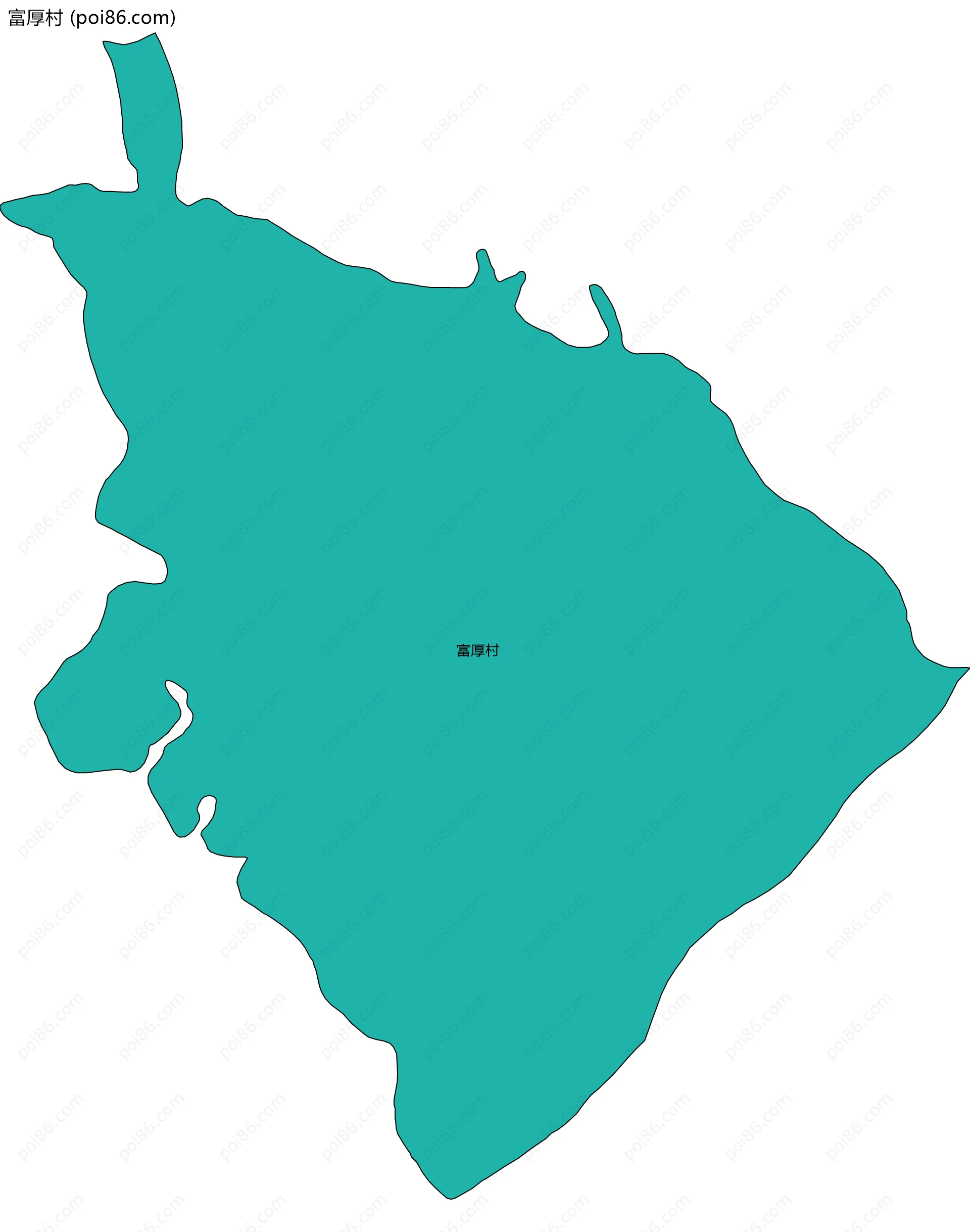 富厚村边界地图