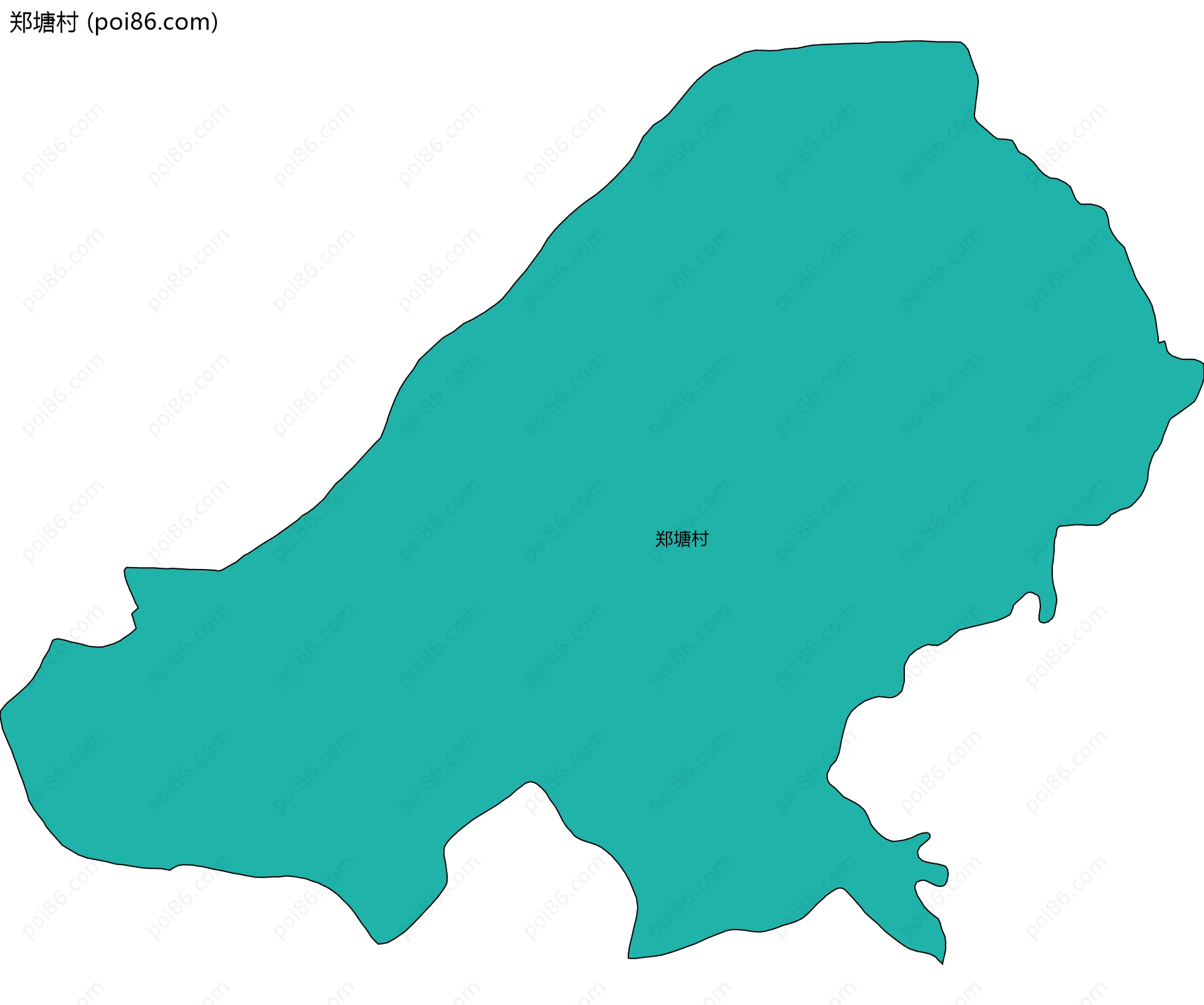 郑塘村边界地图