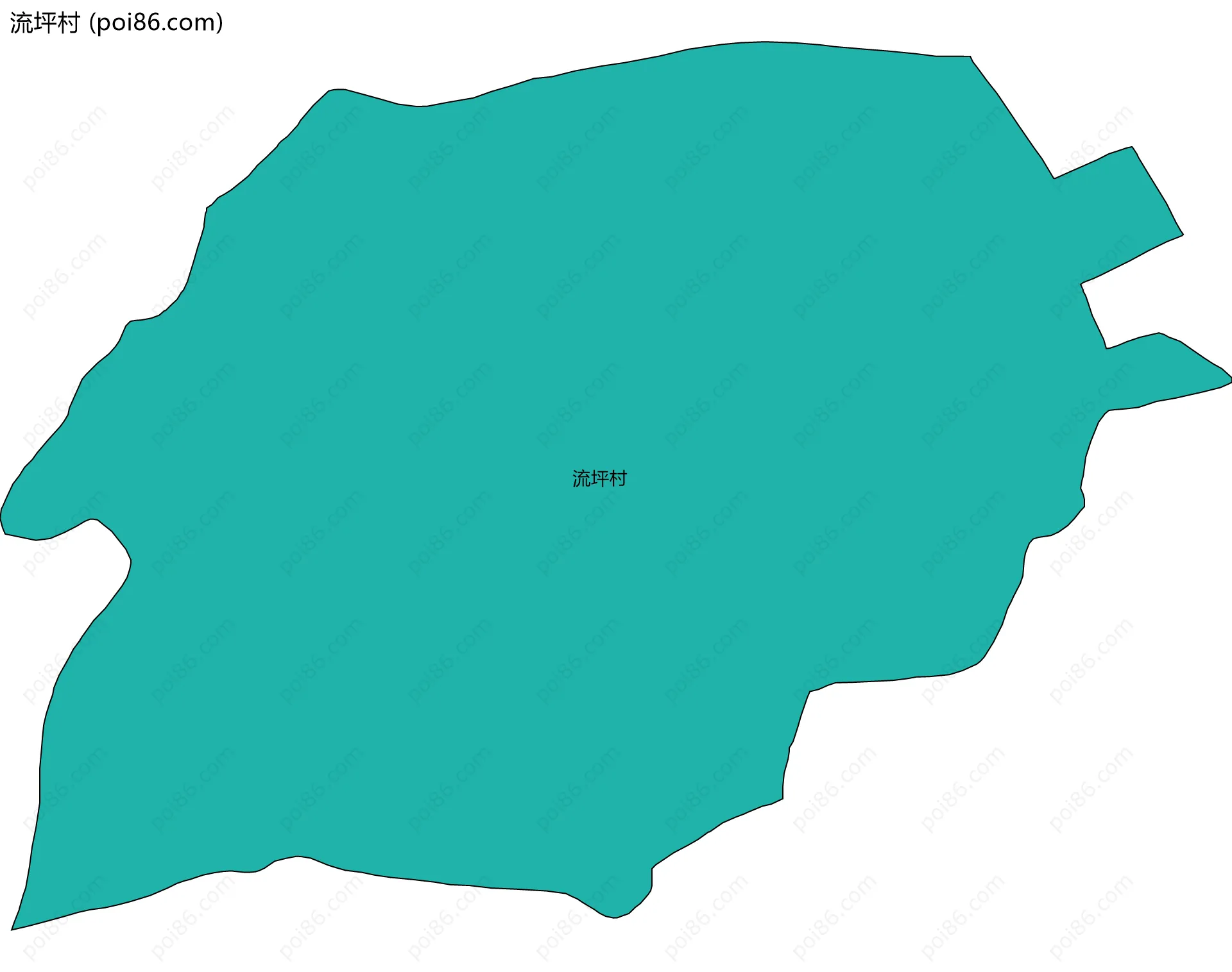 流坪村边界地图