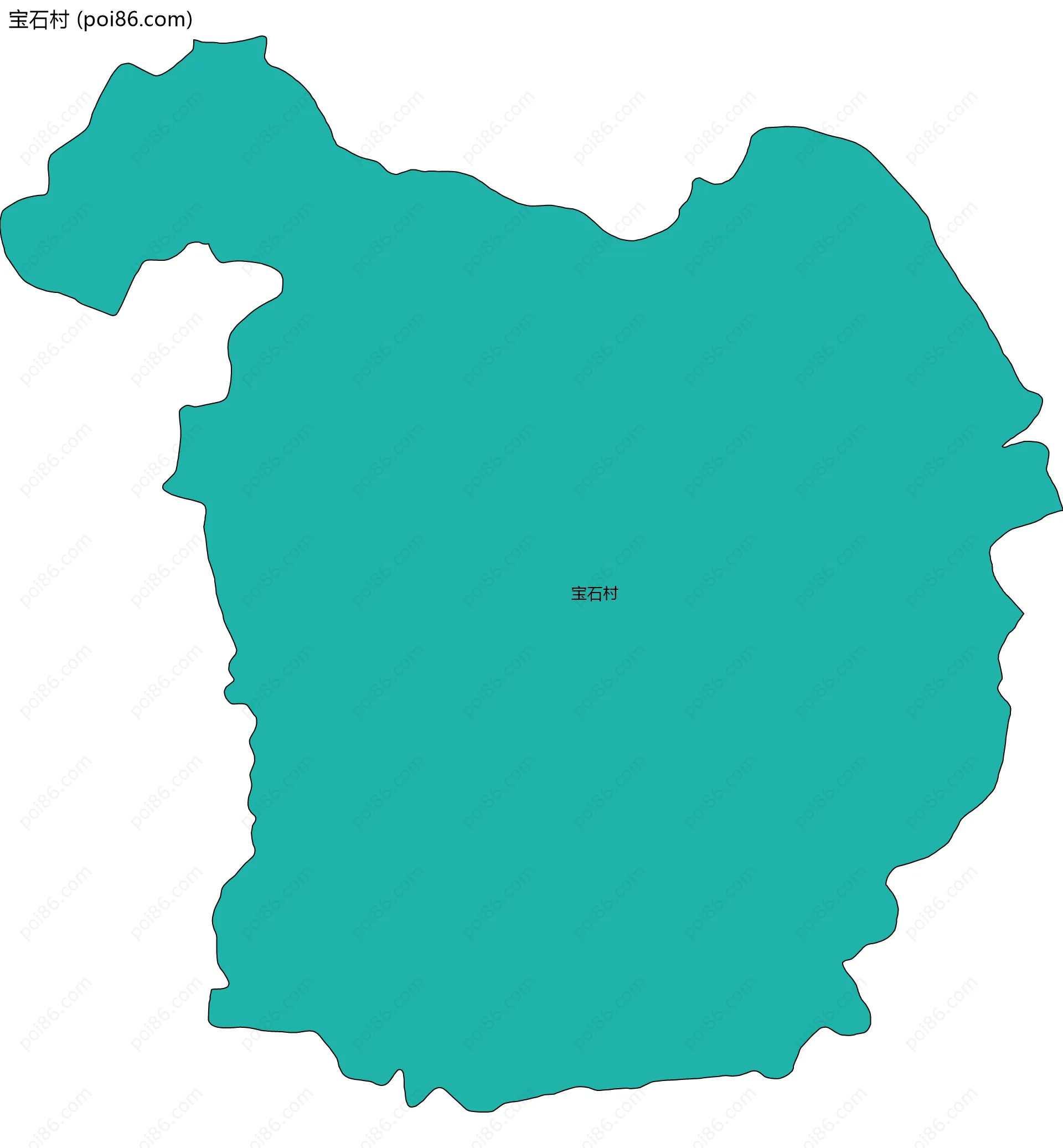 宝石村边界地图