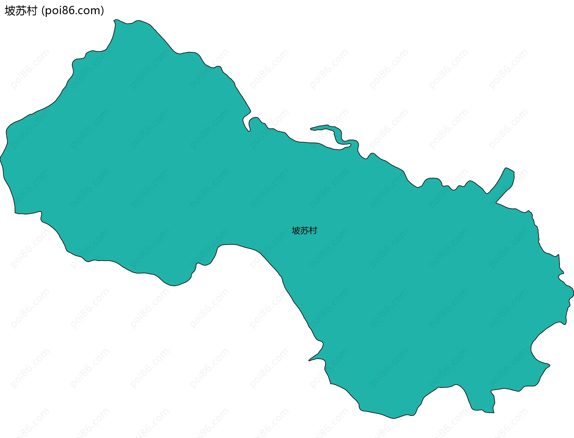 坡苏村边界地图