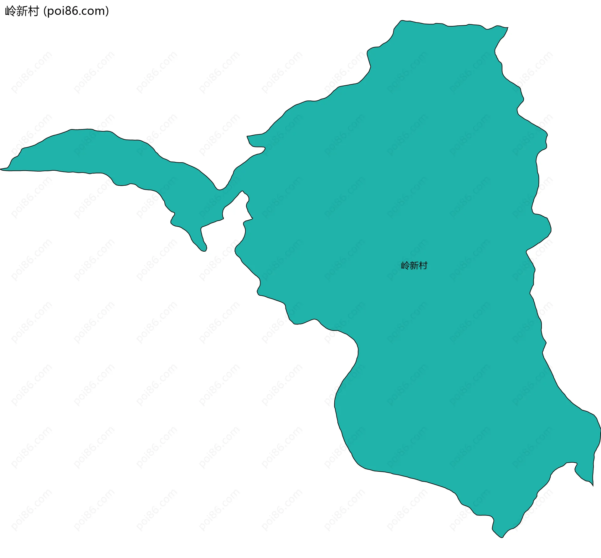 岭新村边界地图